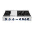 THOR x Gordon Ramsay Collection 48 Inch Professional Liquid Propane Rangetop with Knob Control – Stainless Steel/Blue