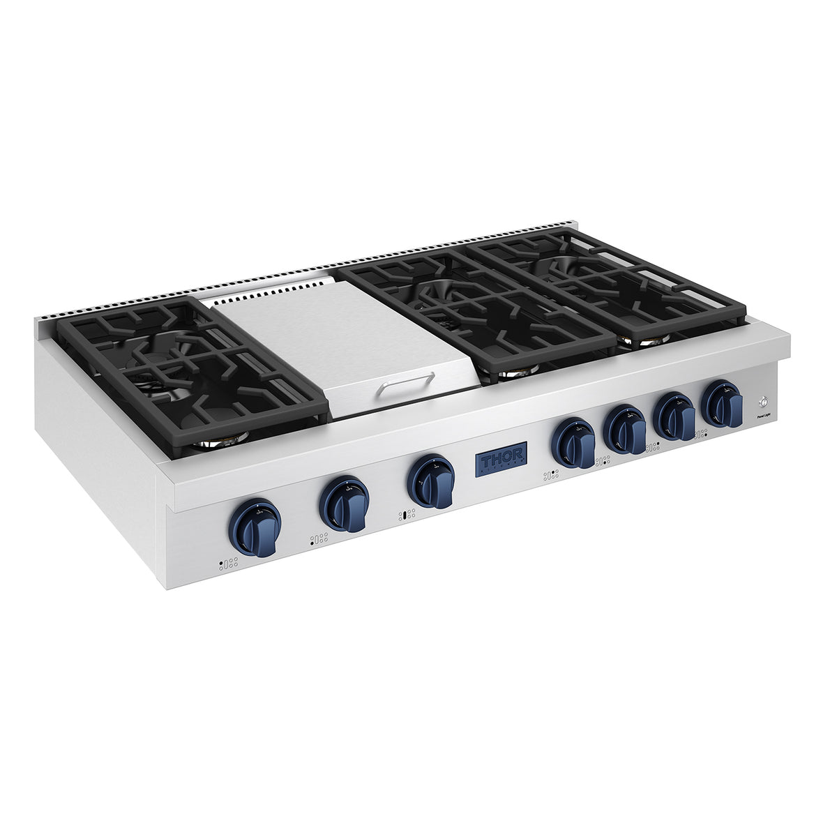 THOR x Gordon Ramsay Collection 48 Inch Professional Liquid Propane Rangetop with Knob Control – Stainless Steel/Blue