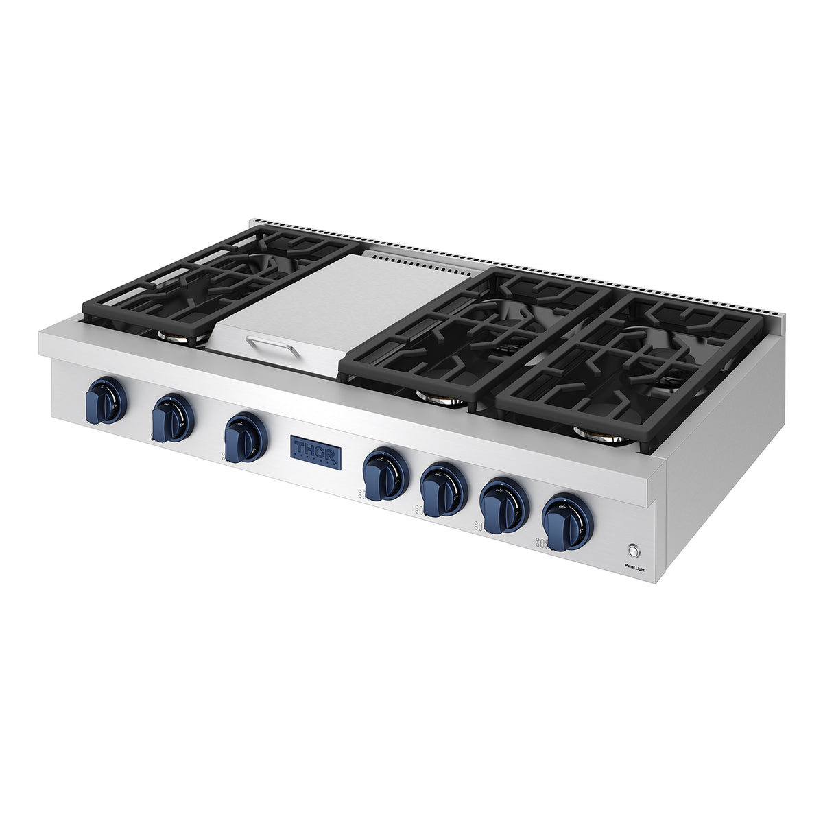 THOR x Gordon Ramsay Collection 48 Inch Professional Liquid Propane Rangetop with Knob Control – Stainless Steel/Blue