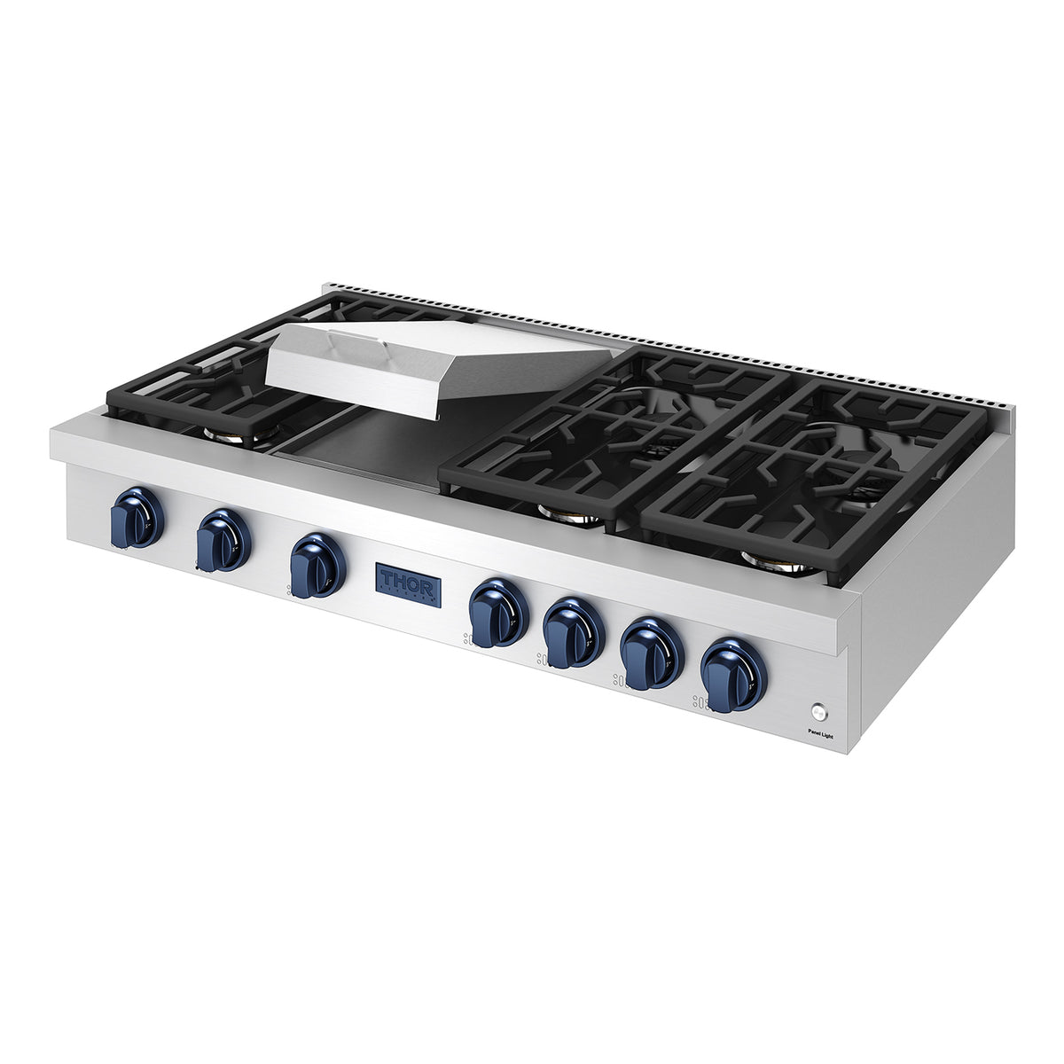 THOR x Gordon Ramsay Collection 48 Inch Professional Liquid Propane Rangetop with Knob Control – Stainless Steel/Blue