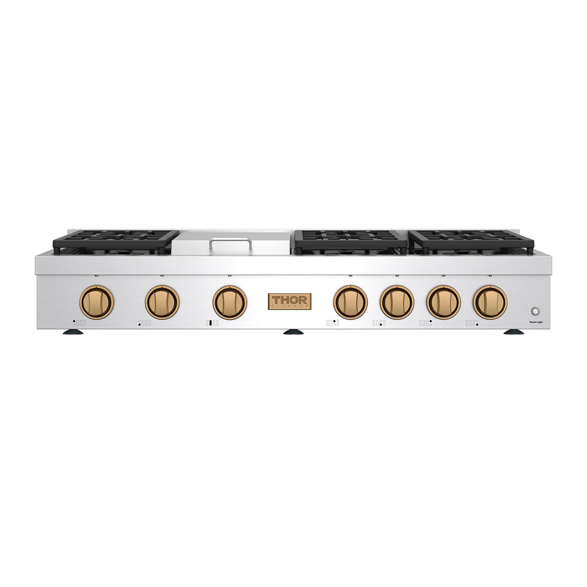 THOR x Gordon Ramsay Collection 48 Inch Professional Liquid Propane Rangetop with Knob Control – Stainless Steel/Bronze