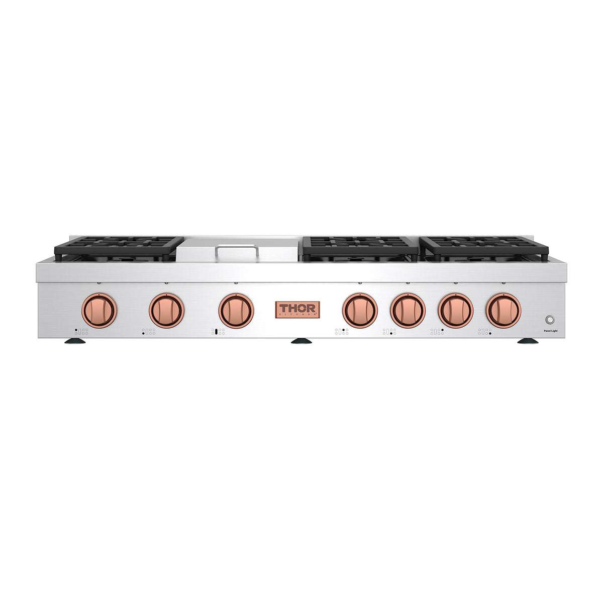 THOR x Gordon Ramsay Collection 48 Inch Professional Gas Rangetop with Knob Control – Stainless Steel/Rose Gold