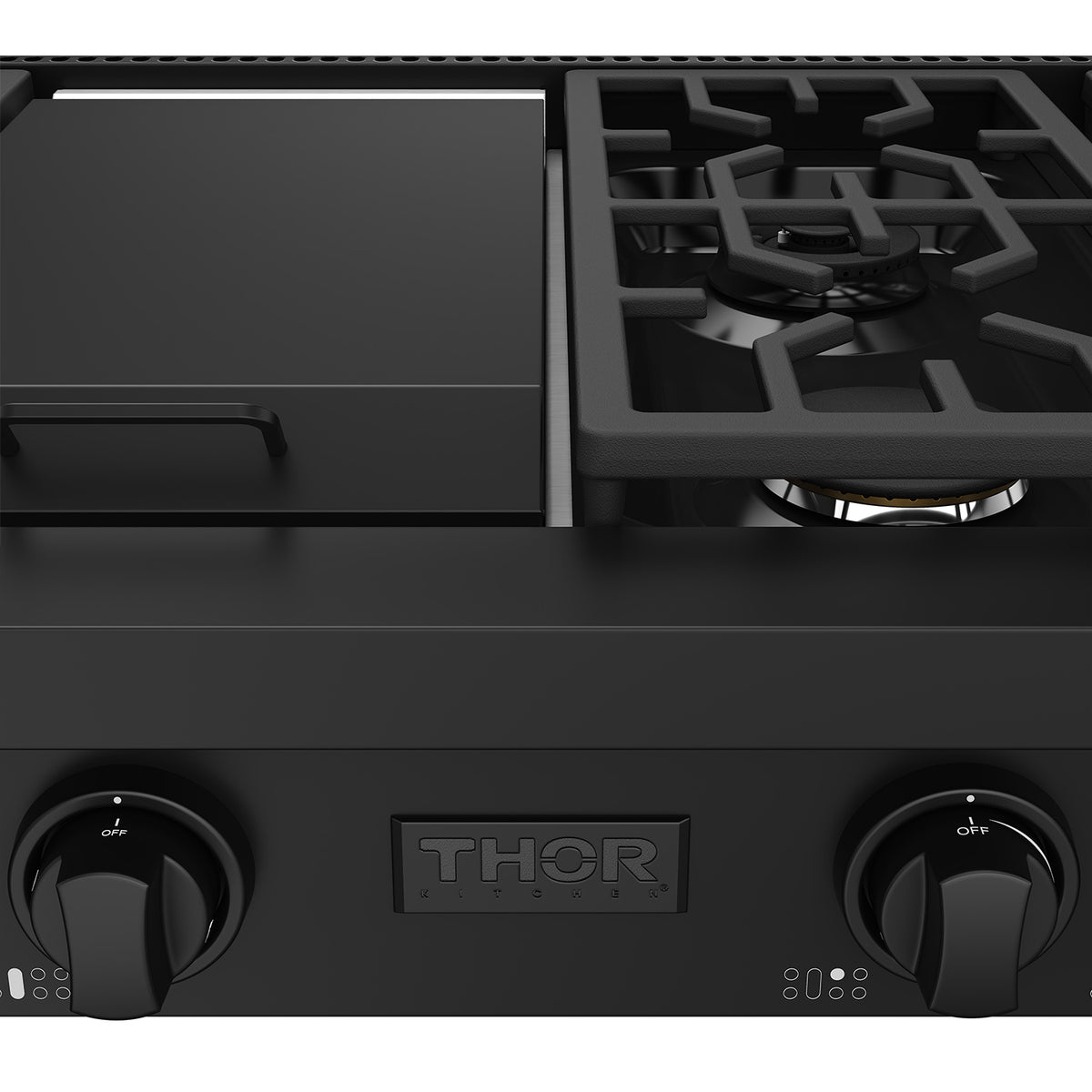 THOR x Gordon Ramsay Collection 48 Inch Professional Gas Rangetop with Knob Control – Matte Black