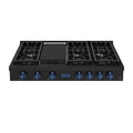 THOR x Gordon Ramsay Collection 48 Inch Professional Gas Rangetop with Knob Control – Matte Black/Blue