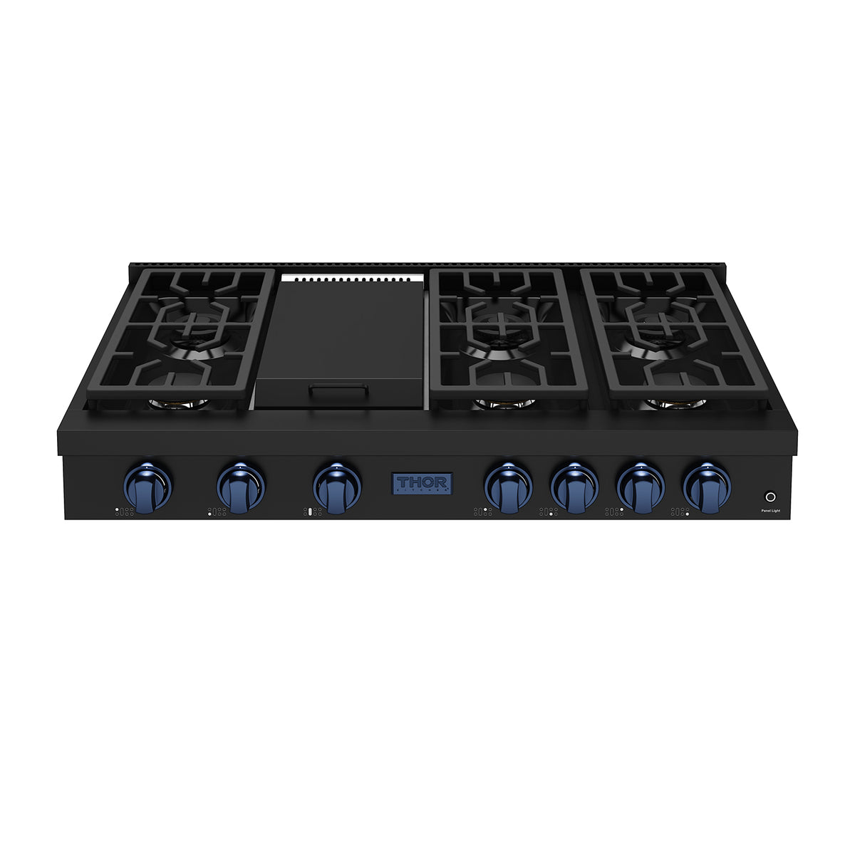 THOR x Gordon Ramsay Collection 48 Inch Professional Liquid Propane Rangetop with Knob Control – Matte Black/Blue