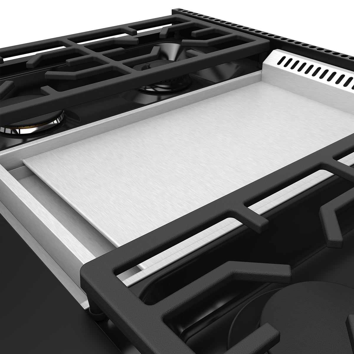 THOR x Gordon Ramsay Collection 48 Inch Professional Gas Rangetop with Knob Control – Matte Black/Bronze