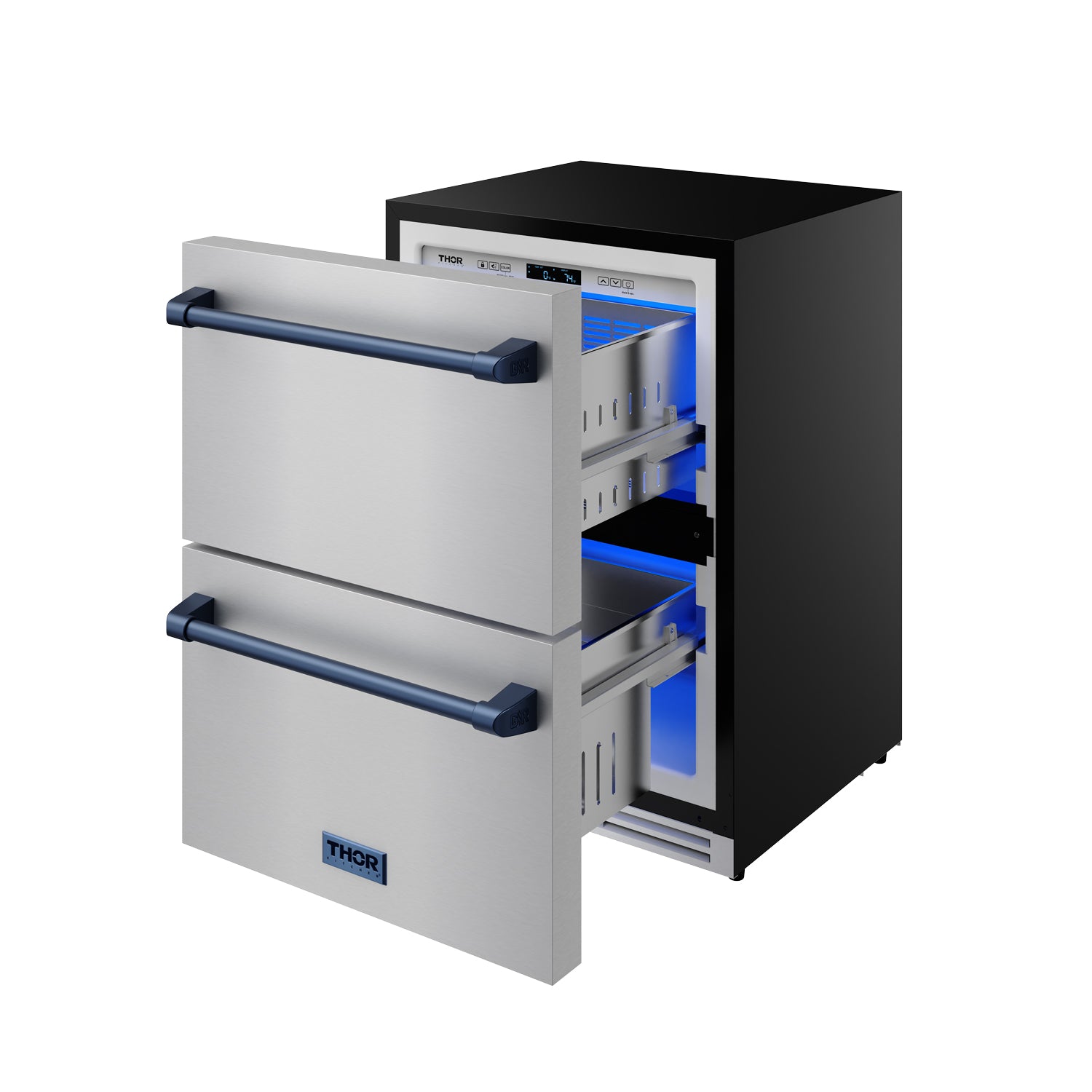 24″ Undercounter Built-In / Freestanding Drawer Freezer – Stainless Steel/Blue | Gordon Ramsay Series