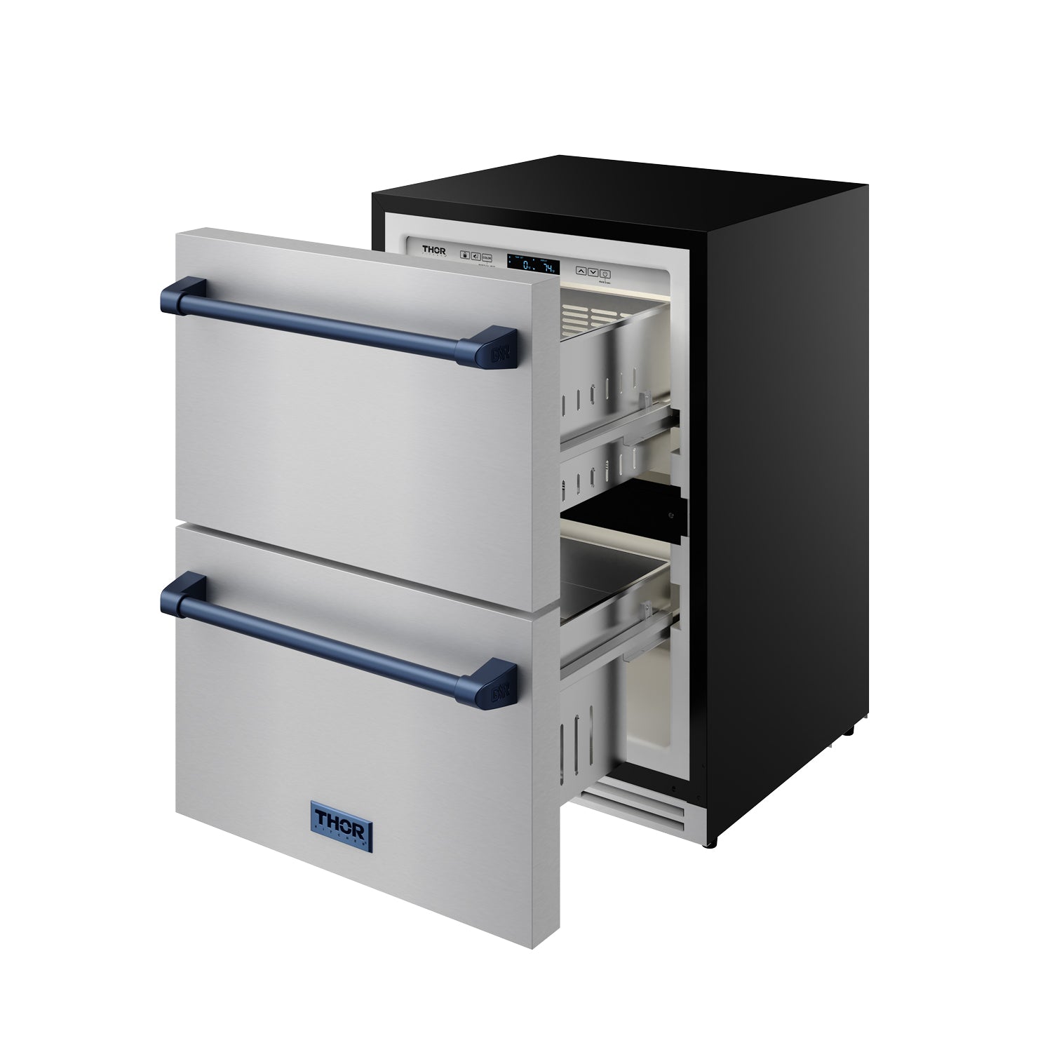 24″ Undercounter Built-In / Freestanding Drawer Freezer – Stainless Steel/Blue | Gordon Ramsay Series