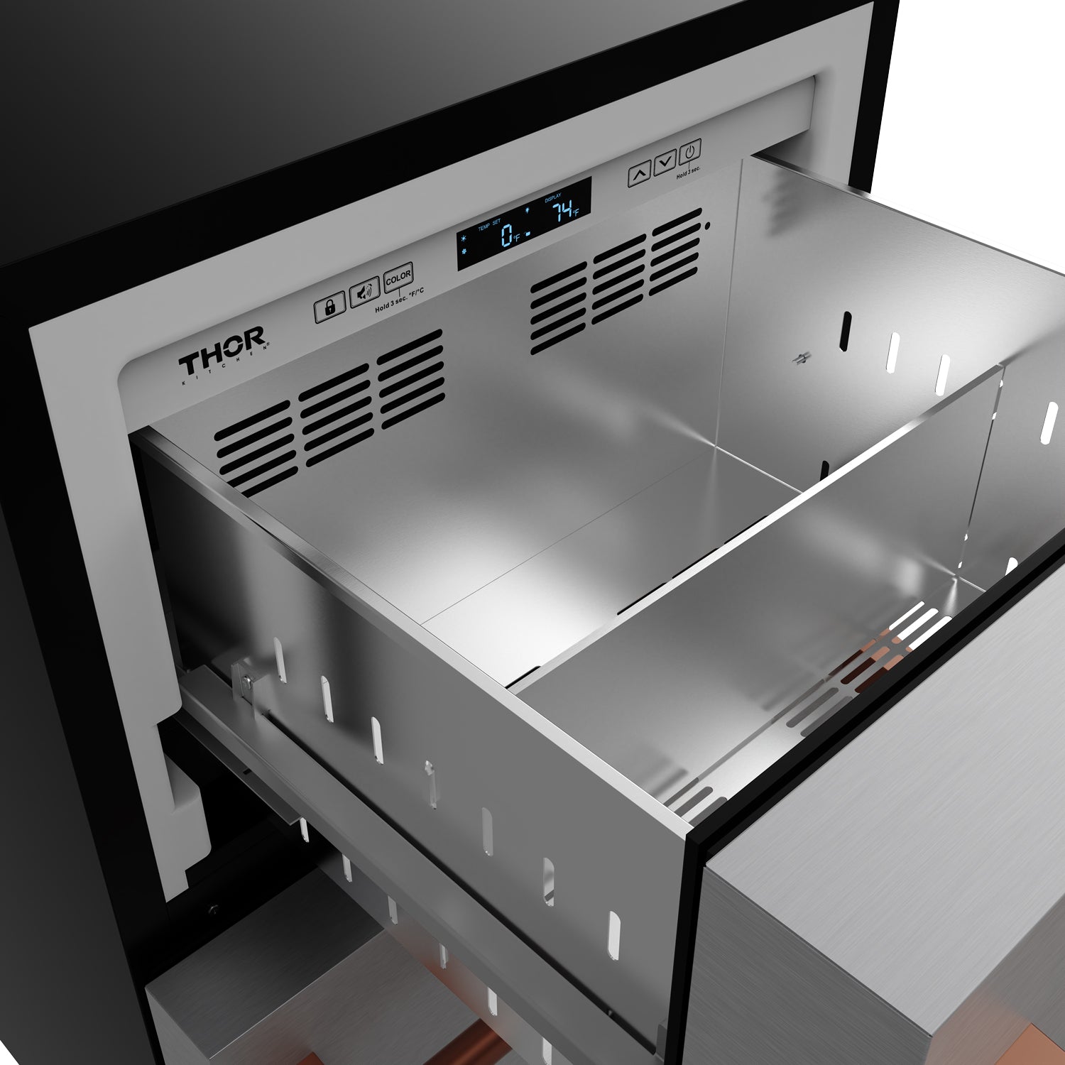 24″ Undercounter Built-In / Freestanding Drawer Freezer – Stainless Steel/Rose Gold | Gordon Ramsay Series