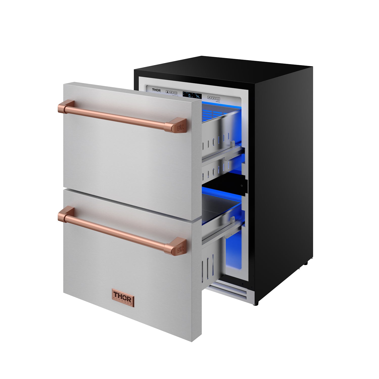 24″ Undercounter Built-In / Freestanding Drawer Freezer – Stainless Steel/Rose Gold | Gordon Ramsay Series