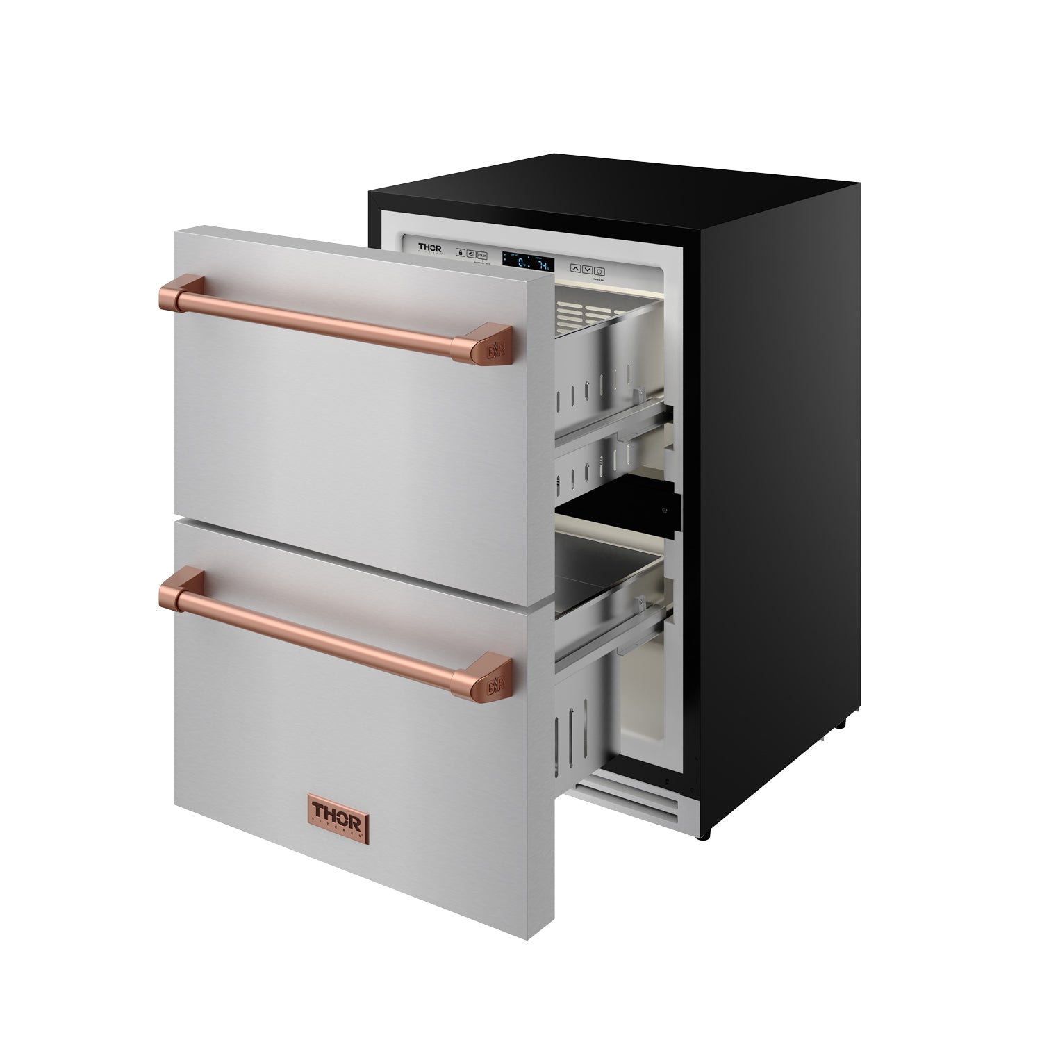 24″ Undercounter Built-In / Freestanding Drawer Freezer – Stainless Steel/Rose Gold | Gordon Ramsay Series