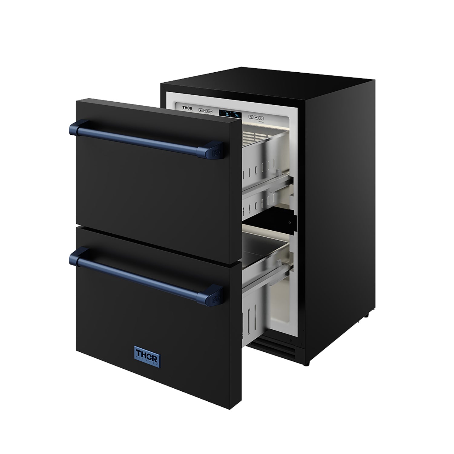 24″ Undercounter Built-In / Freestanding Drawer Freezer – Black/Blue | Gordon Ramsay Series