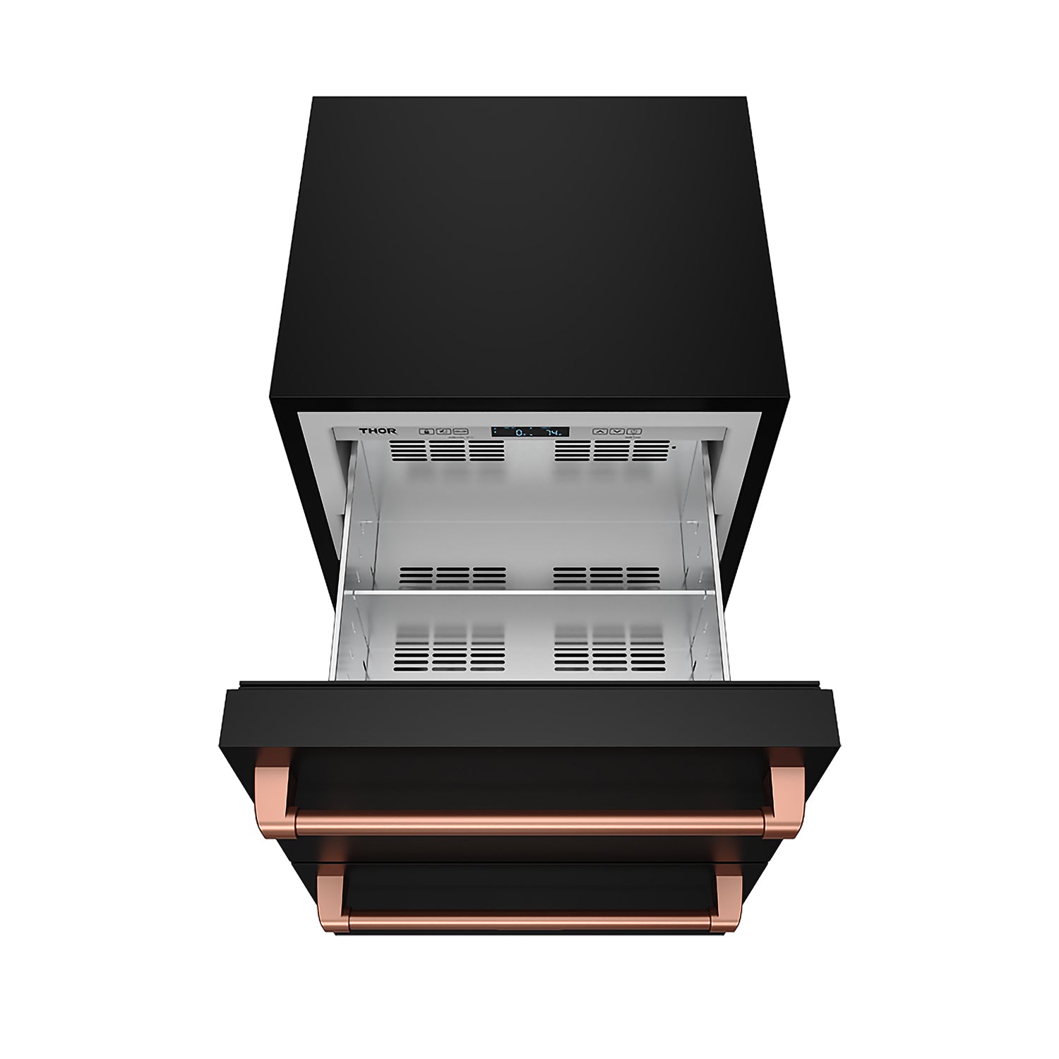 24" Undercounter Built-In or Freestanding Drawer Refrigerator – Black/Rose Gold | Gordon Ramsay Series