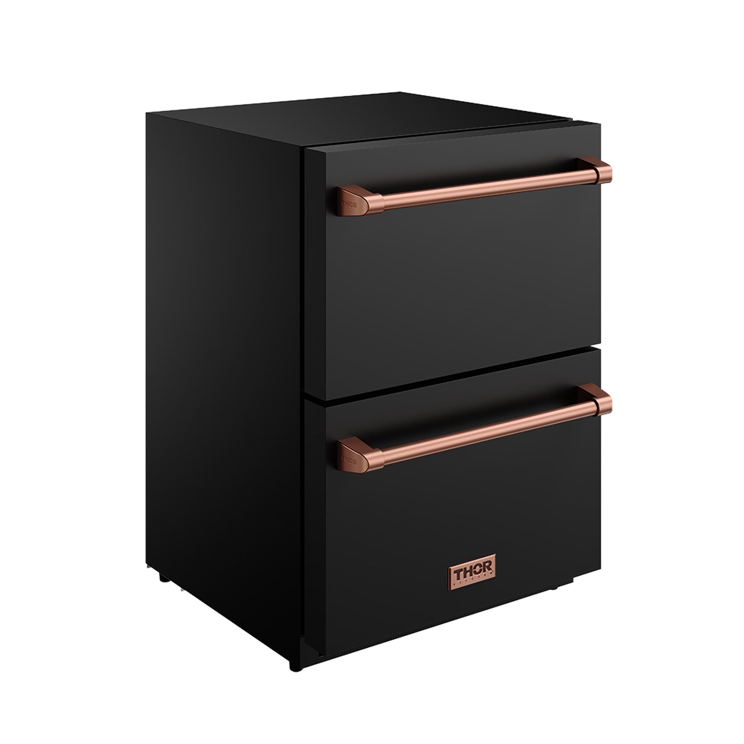 24" Undercounter Built-In or Freestanding Drawer Refrigerator – Black/Rose Gold | Gordon Ramsay Series