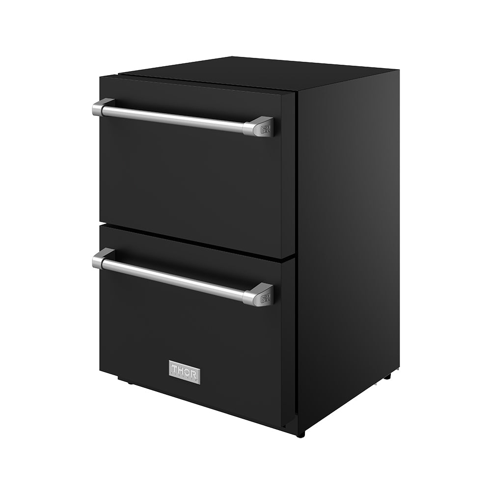 24″ Undercounter Built-In / Freestanding Drawer Freezer – Black/Stainless Steel | Gordon Ramsay Series