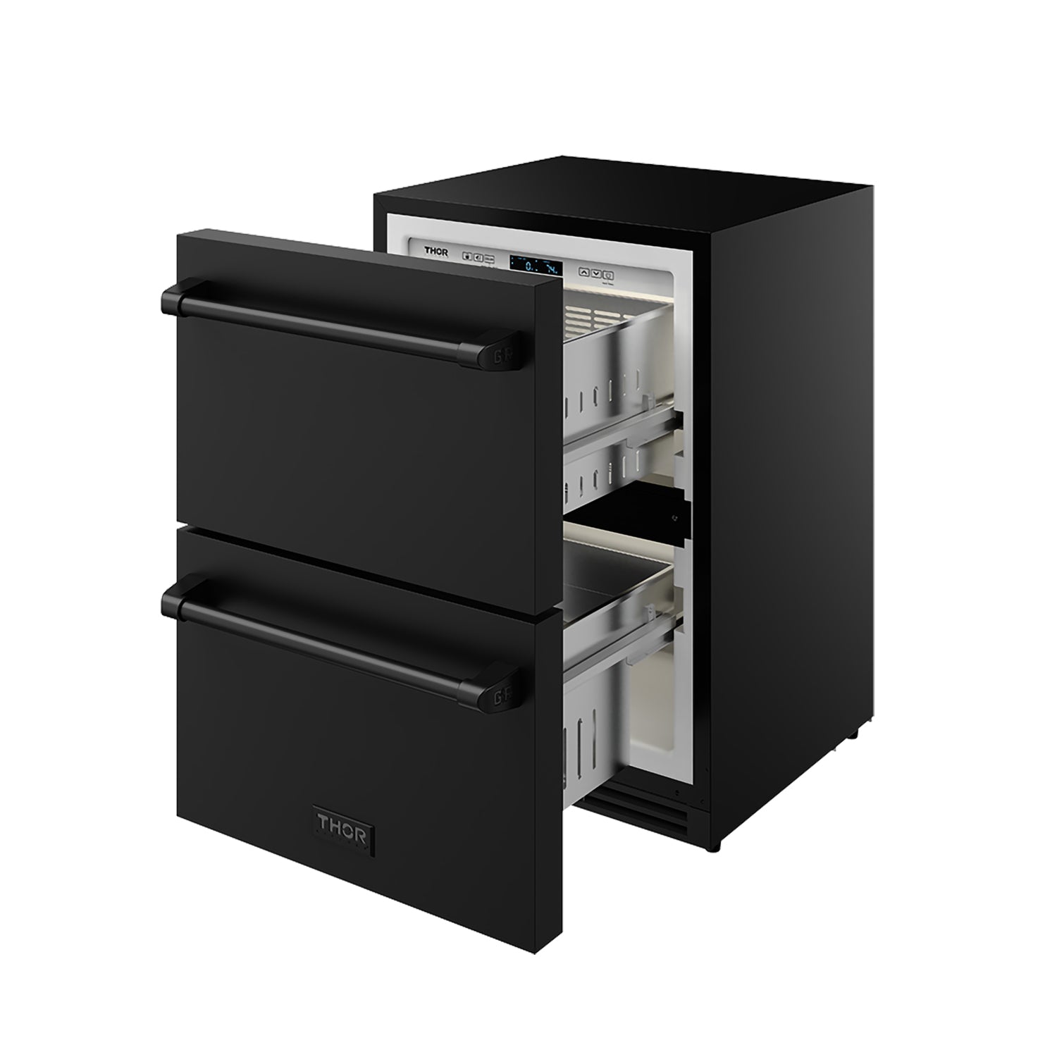 Buy 24 Inch Black Indoor/Outddor Undercounter Freezer Drawer