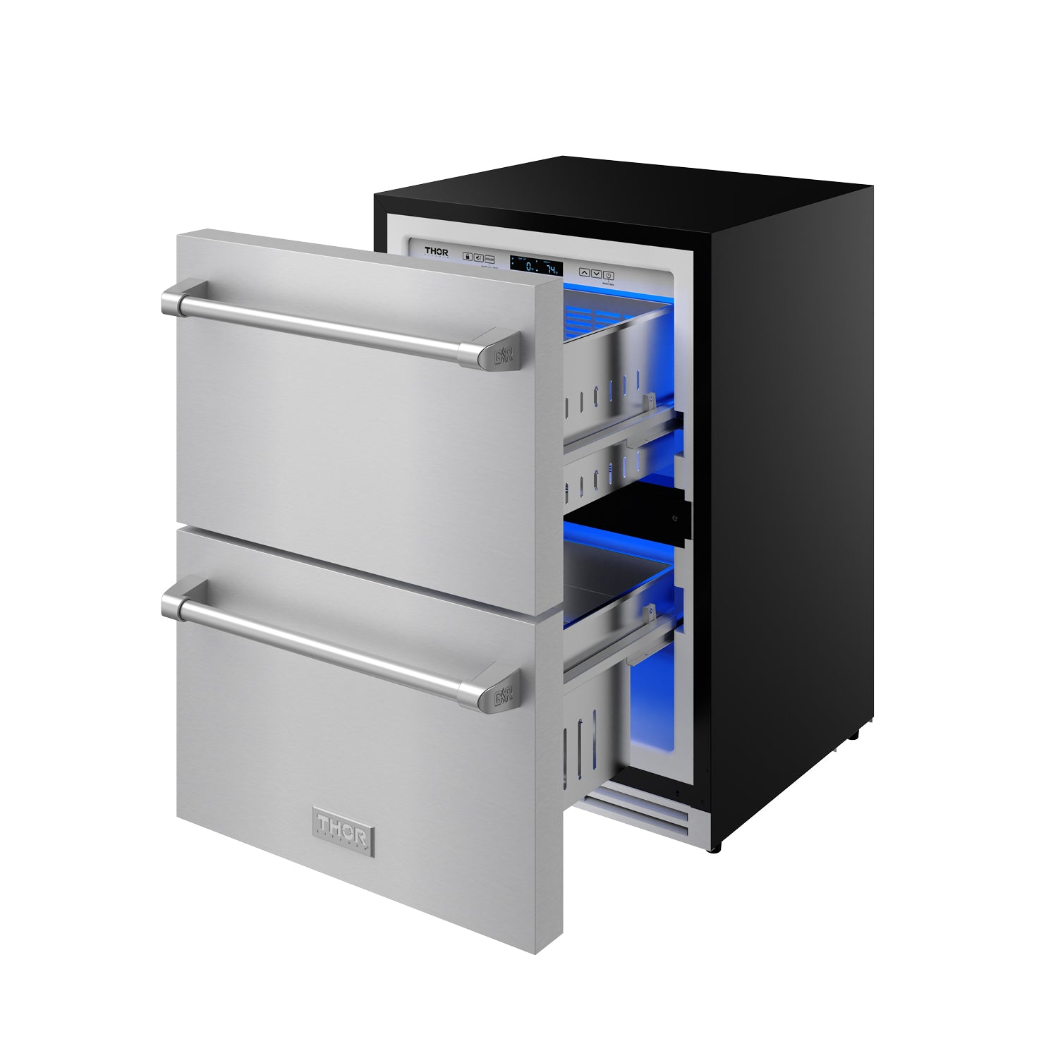 Gordon Ramsay by THOR Kitchen 24″ Undercounter Built-In / Freestanding Drawer Freezer – Stainless Steel