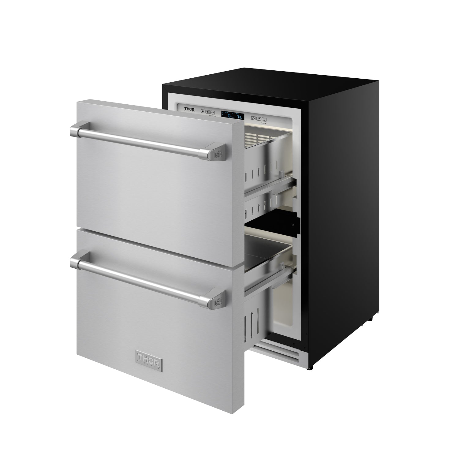 Gordon Ramsay by THOR Kitchen 24″ Undercounter Built-In / Freestanding Drawer Freezer – Stainless Steel