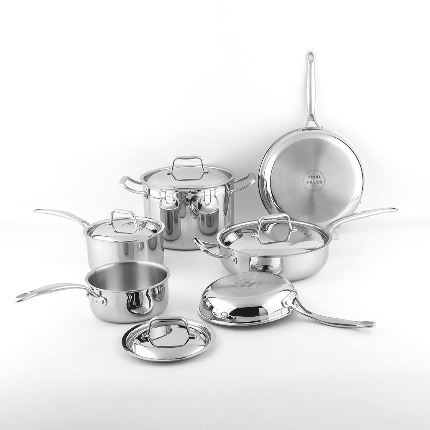 10-Piece Tri-ply Stainless Steel Cookware Set