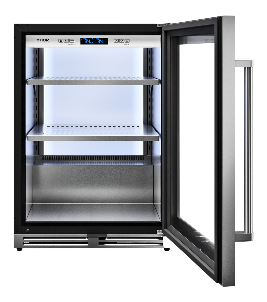 Thor Kitchen 24 Inch Professional Undercounter Beverage Cooler - Model TBR24U-R (Renewed)