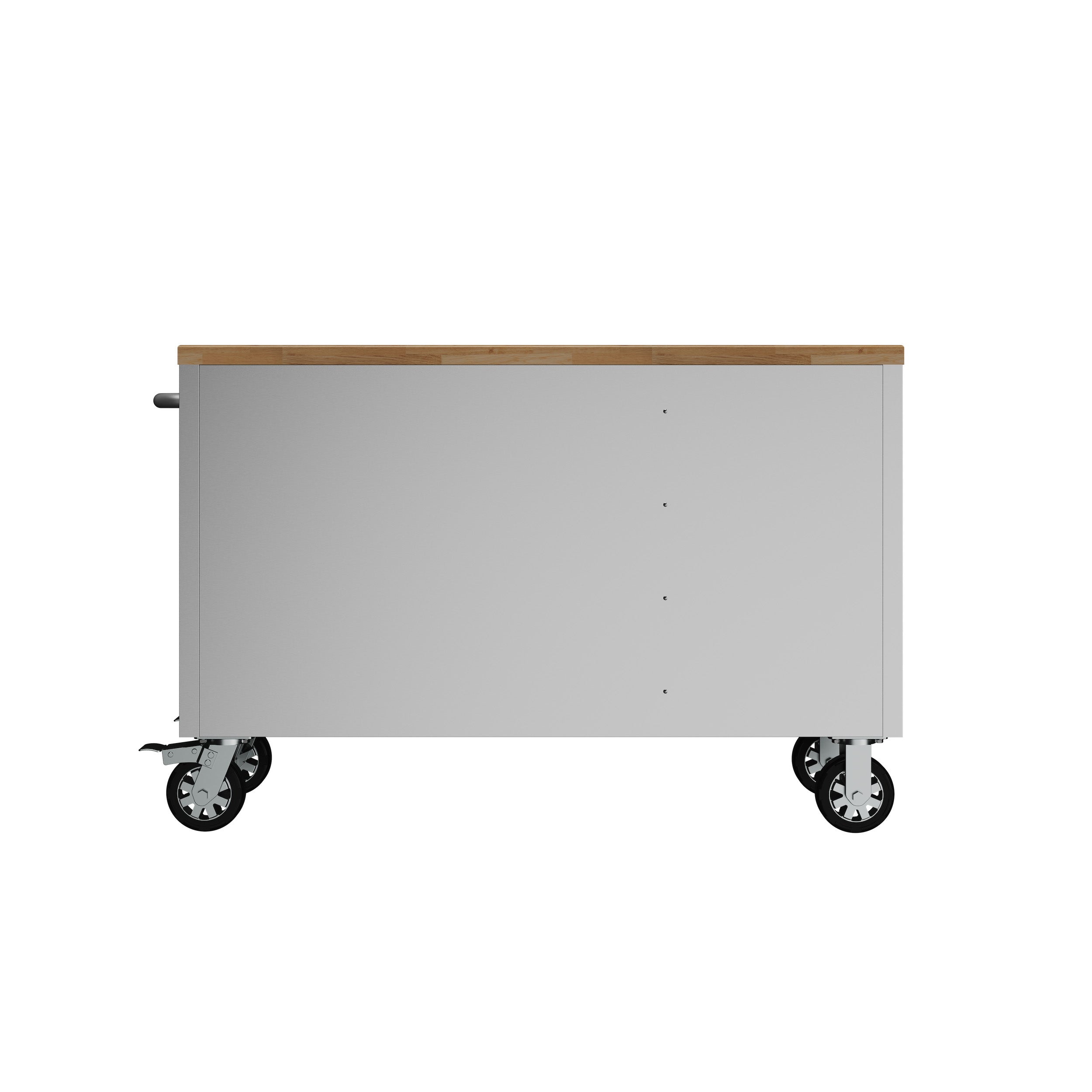55 Inch 10-Drawer Mobile Work Bench in Stainless Steel