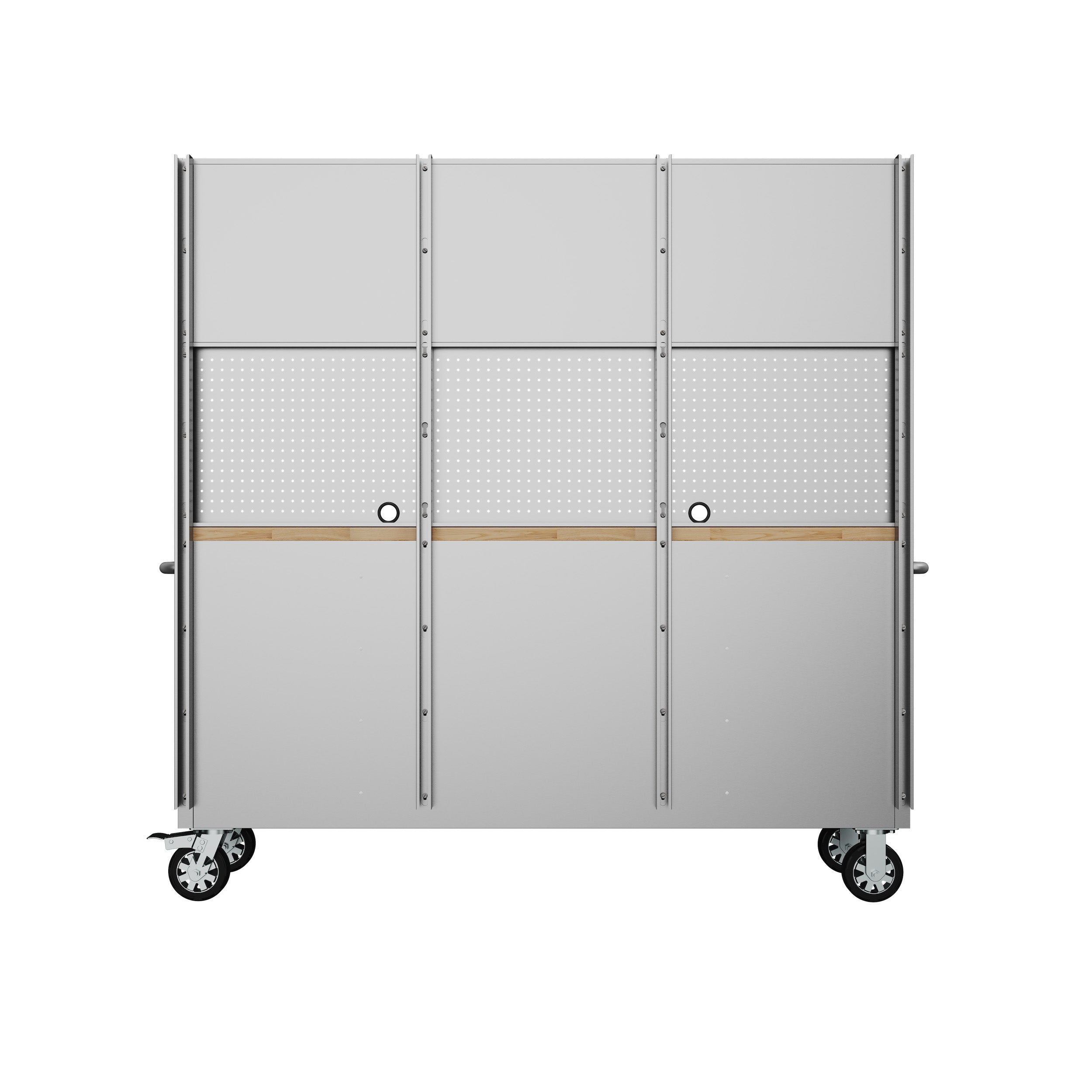 72" 15-Drawer Tool Chest with Upper Cabinet and Pegboard