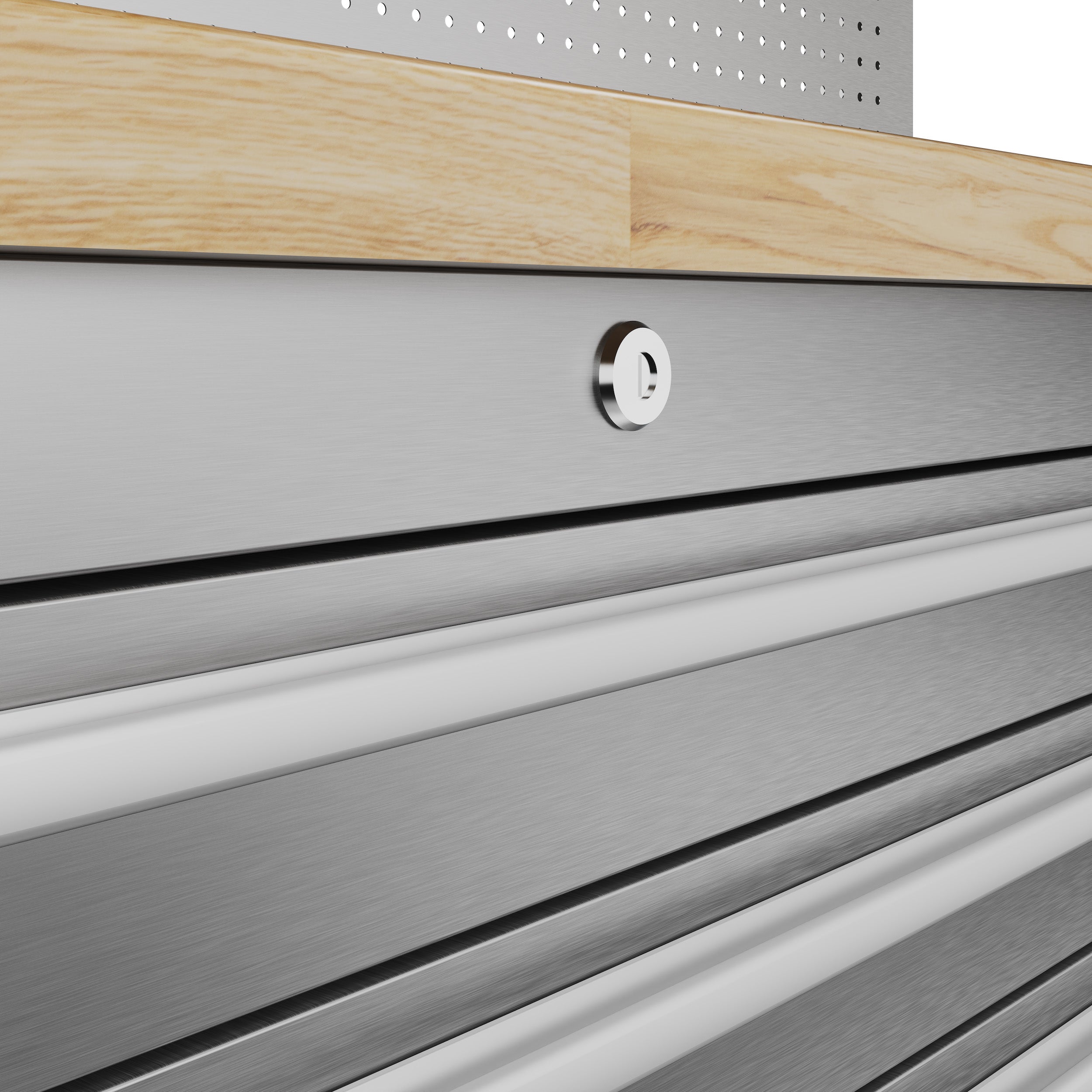 72" 15-Drawer Tool Chest with Upper Cabinet and Pegboard