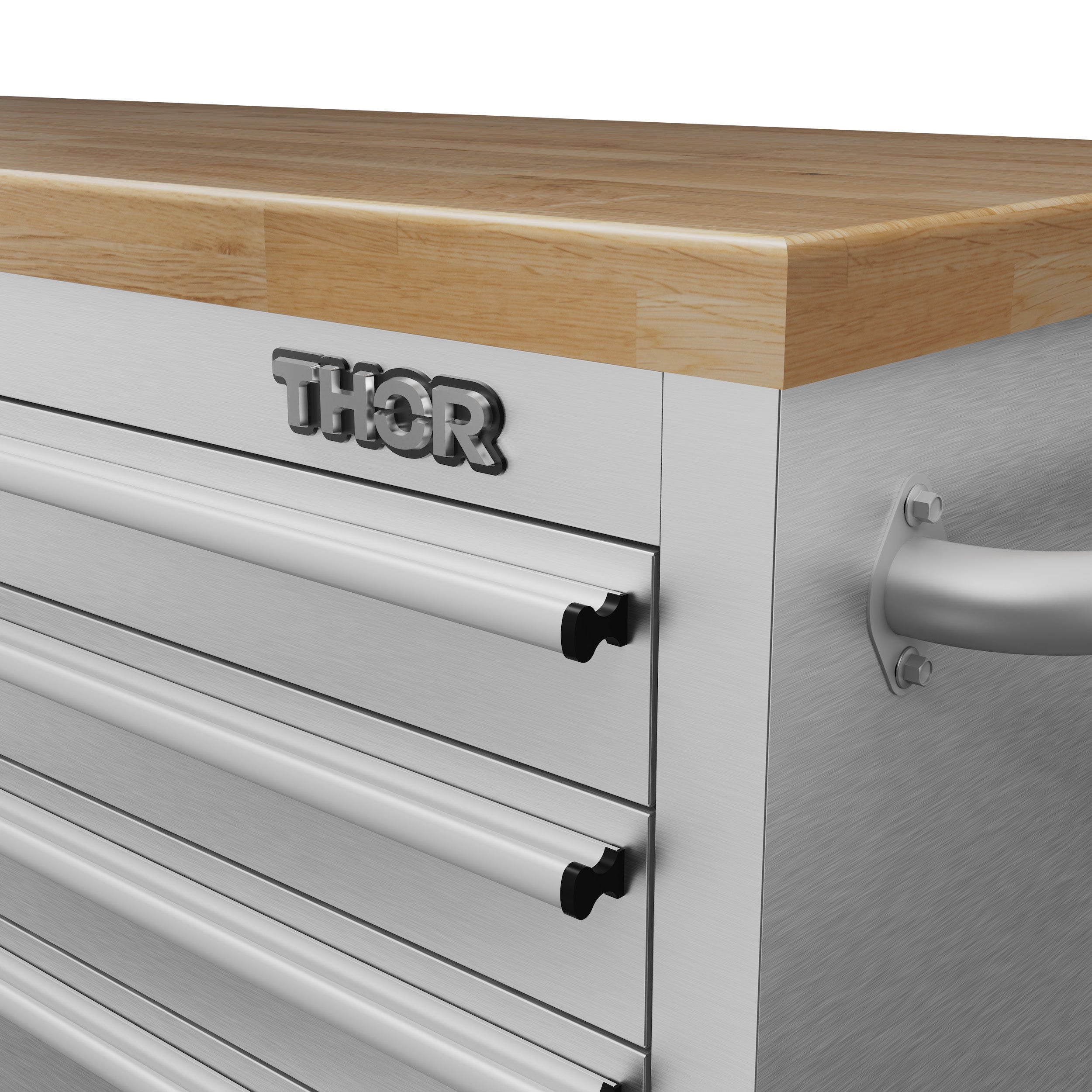 72" Inch 15-Drawer Mobile Workbench in Stainless Steel