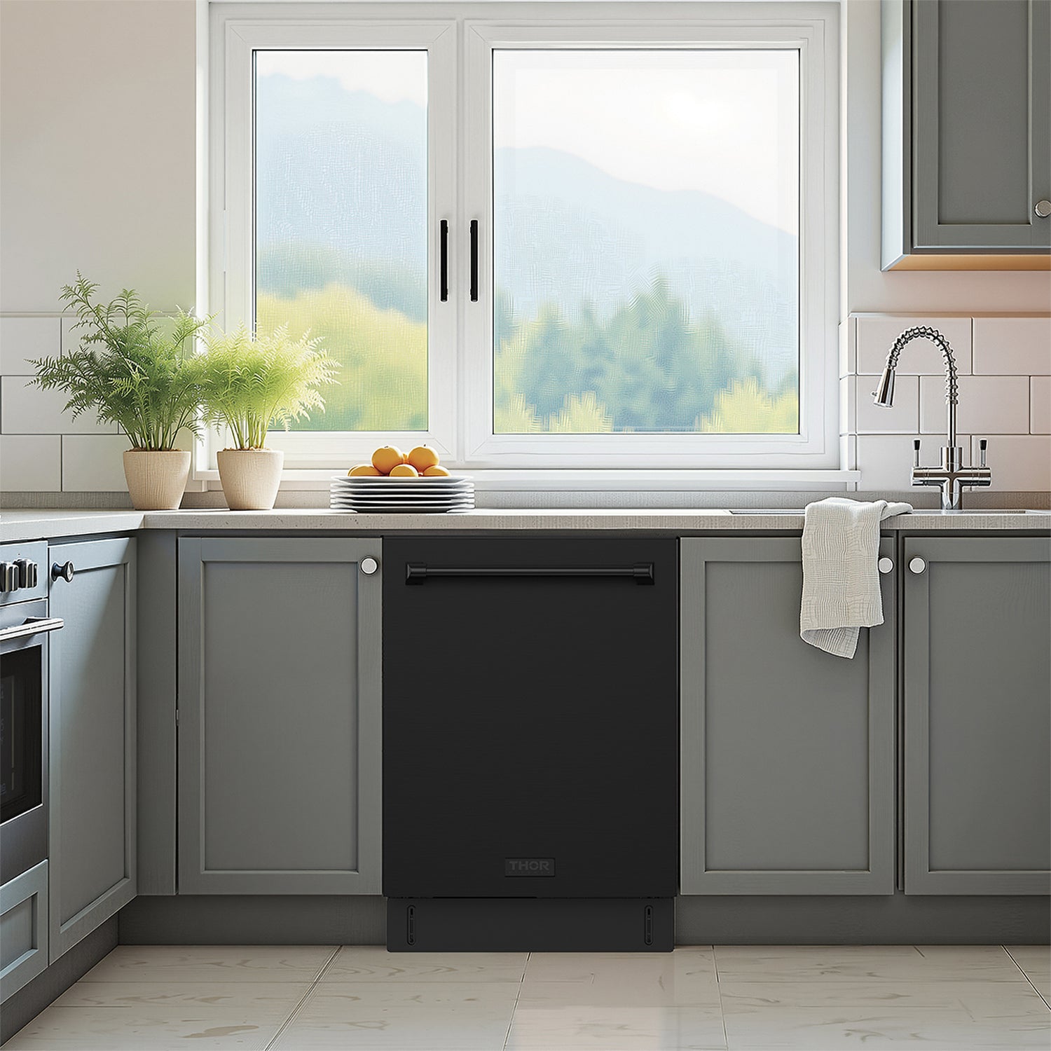 24 Inch Top Control Built-in Dishwasher in Black