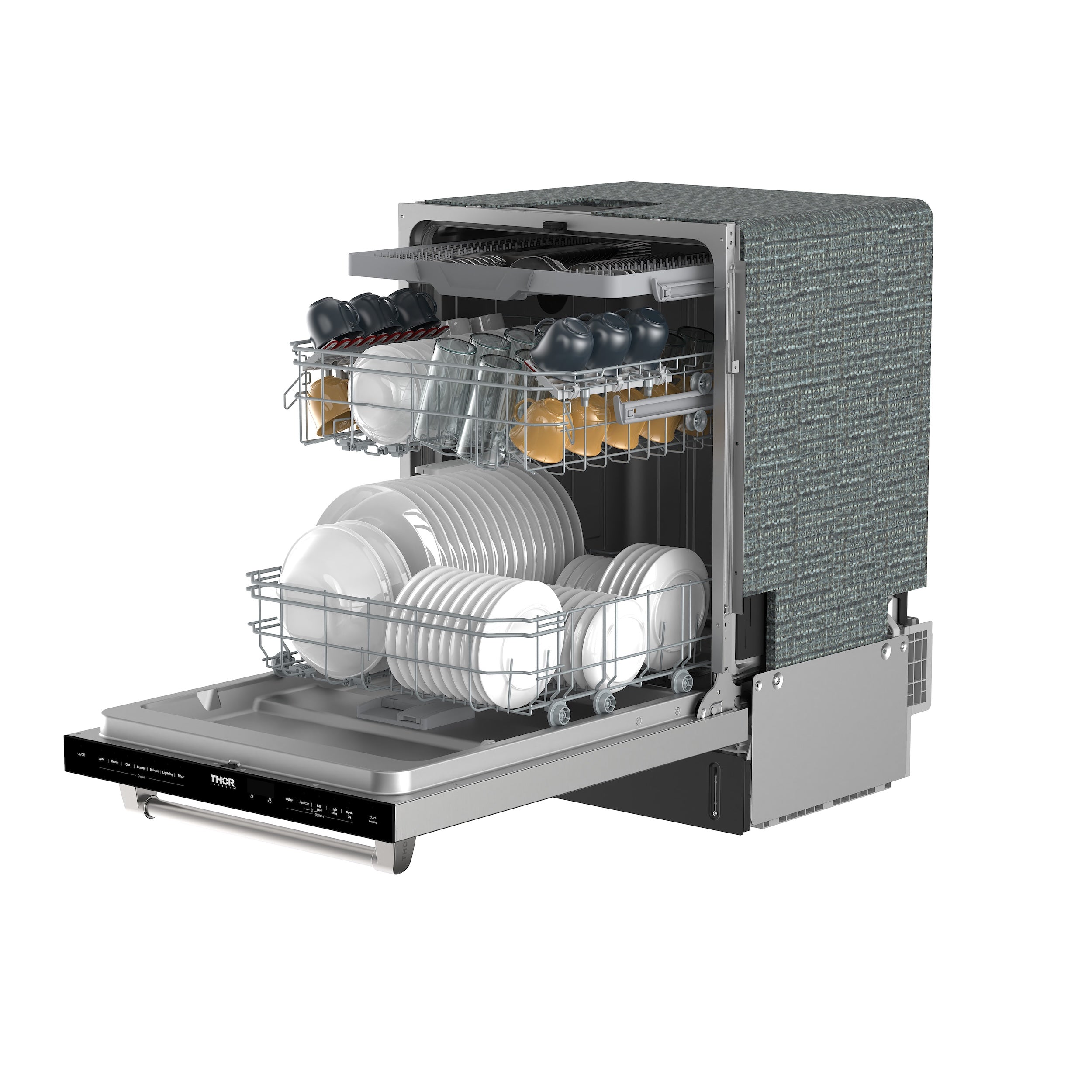 24 Inch Built-In Dishwasher with Open Dry and 7 Cycle in Stainless Steel