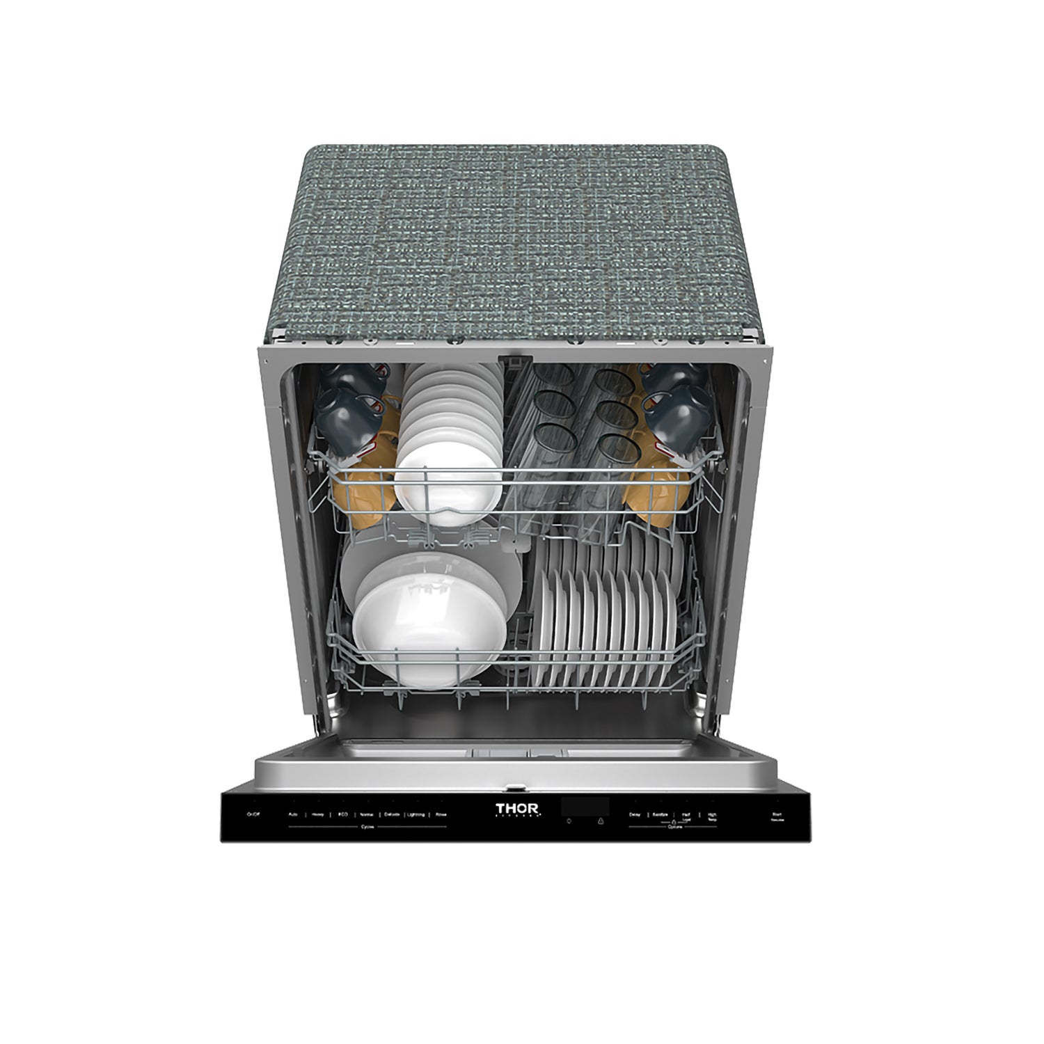 24 Inch Built-In Top Control Dishwasher with Pocket Handle – Stainless Steel