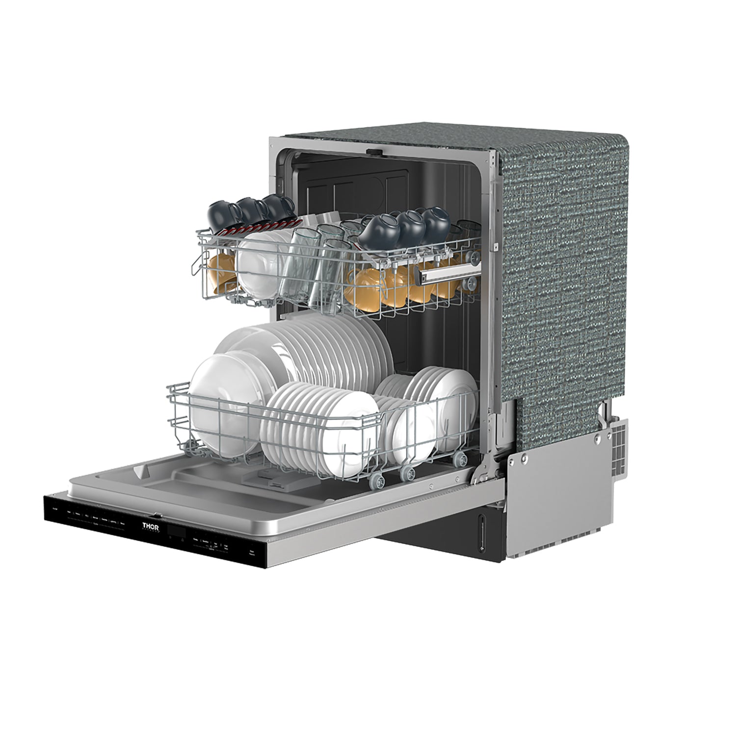 24 Inch Built-In Top Control Dishwasher with Pocket Handle – Stainless Steel