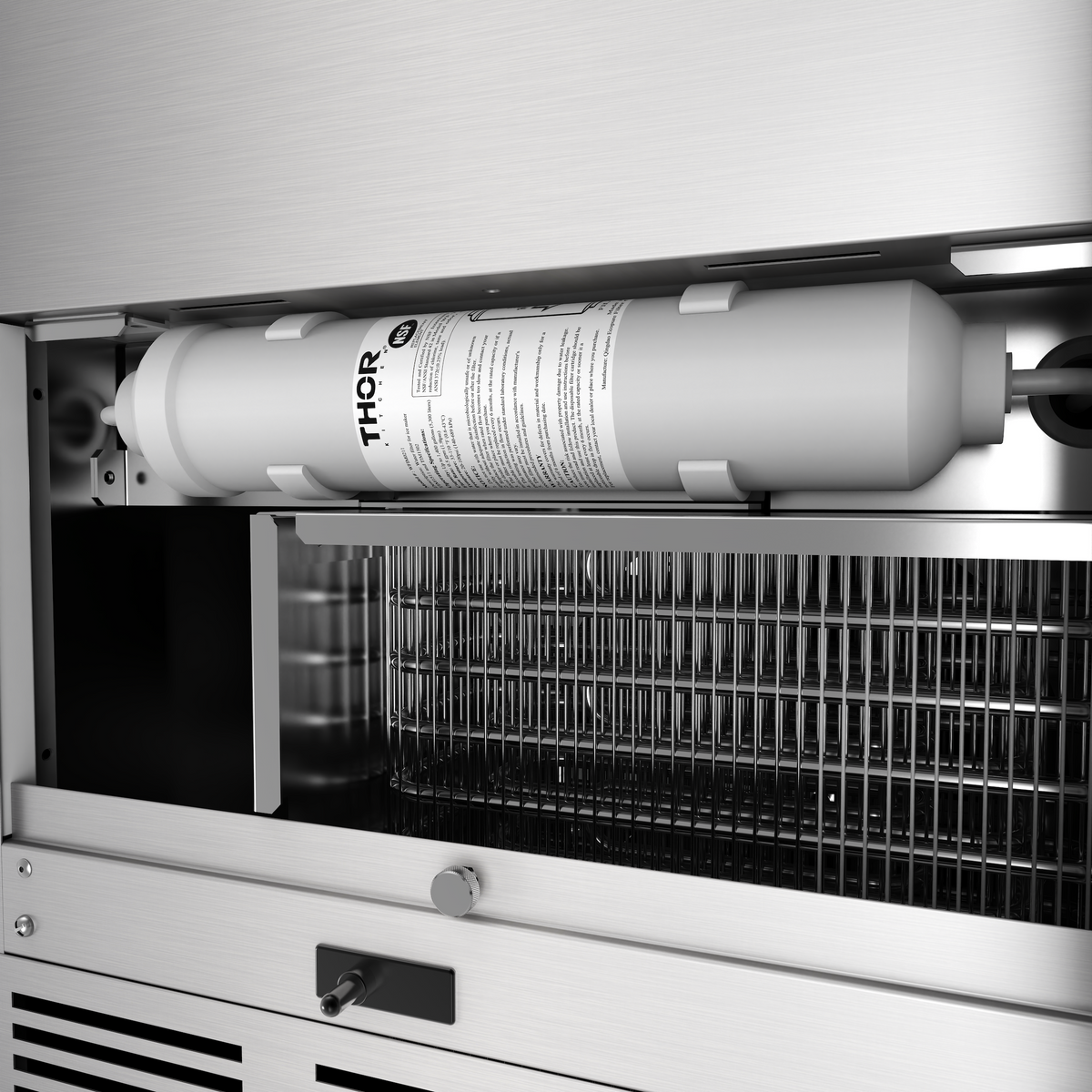 What does an ice maker water filter remove?