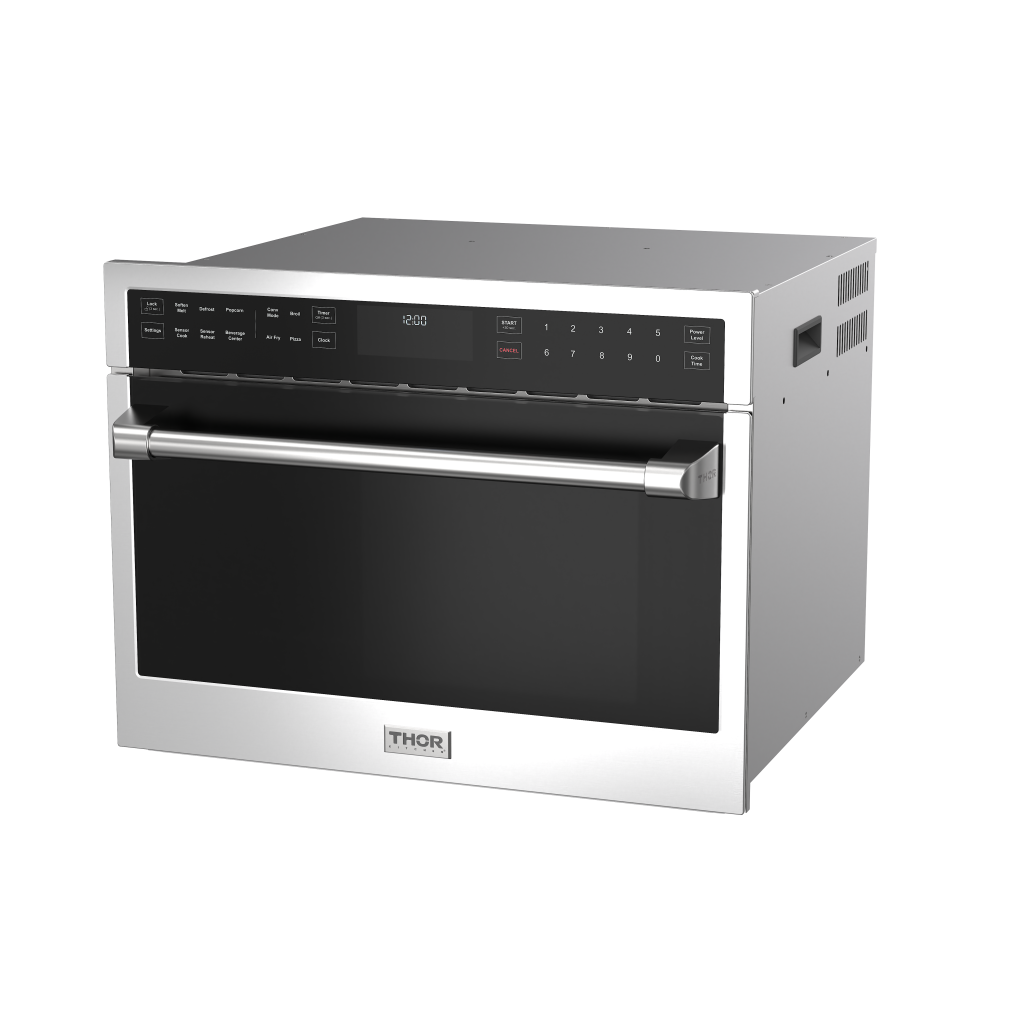 THOR Kitchen TMO24H stainless steel microwave oven angled view