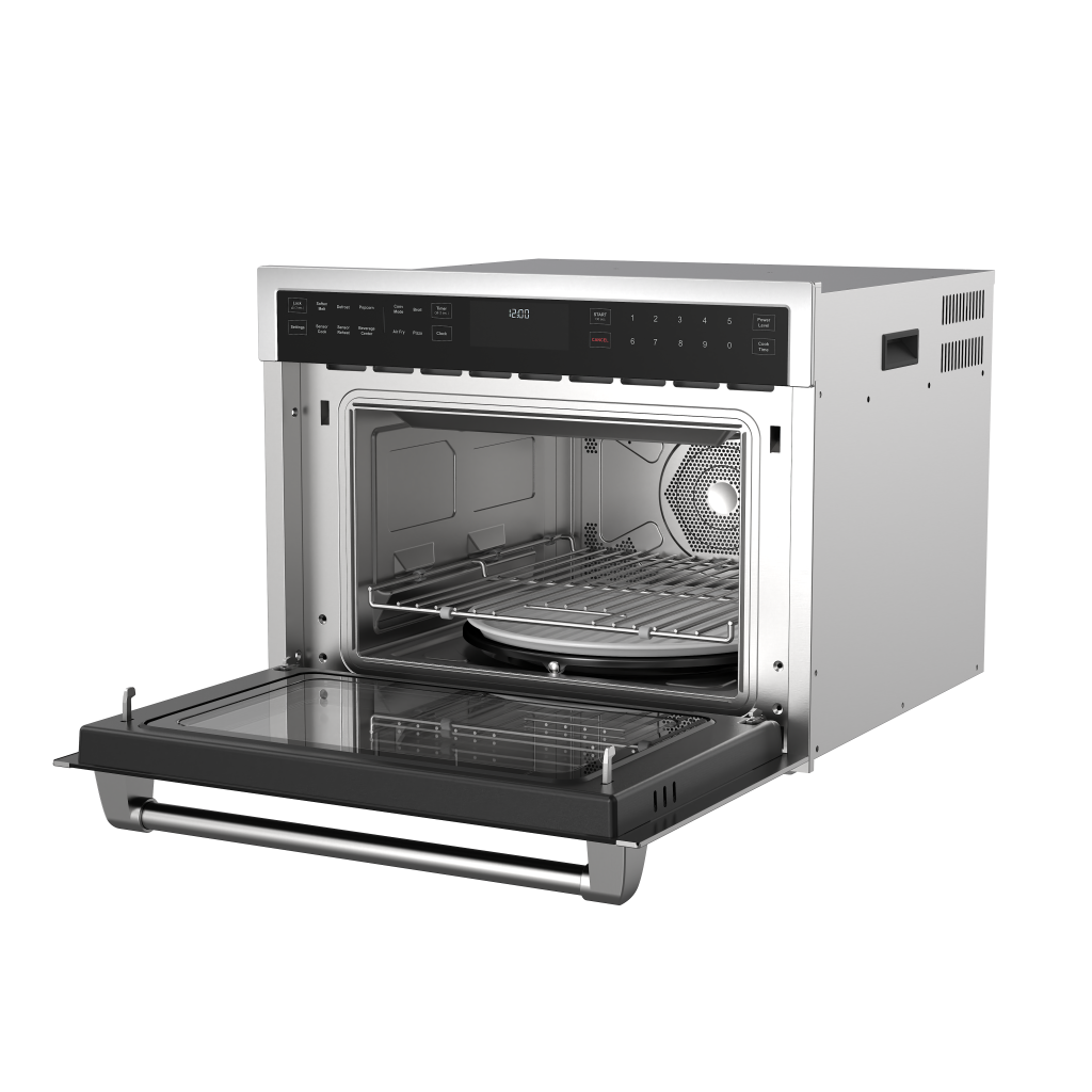 THOR Kitchen TMO24H microwave oven with drop-down door open