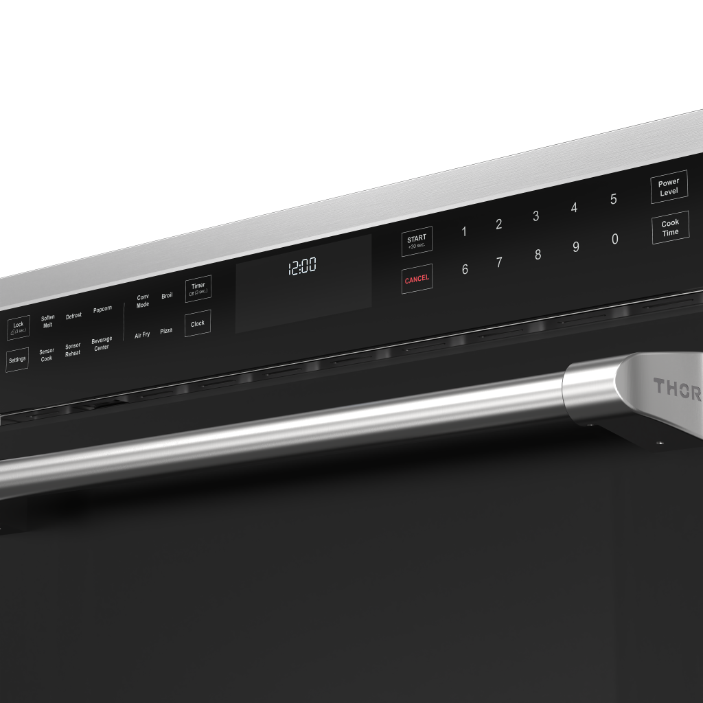 Close-up of THOR Kitchen TMO24H microwave control panel