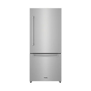 30 Inch Bottom Freezer Refrigerator in Stainless Steel