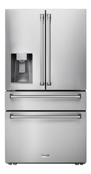 36 Inch Professional French Door Refrigerator with Ice and Water Dispenser - Thor Kitchen