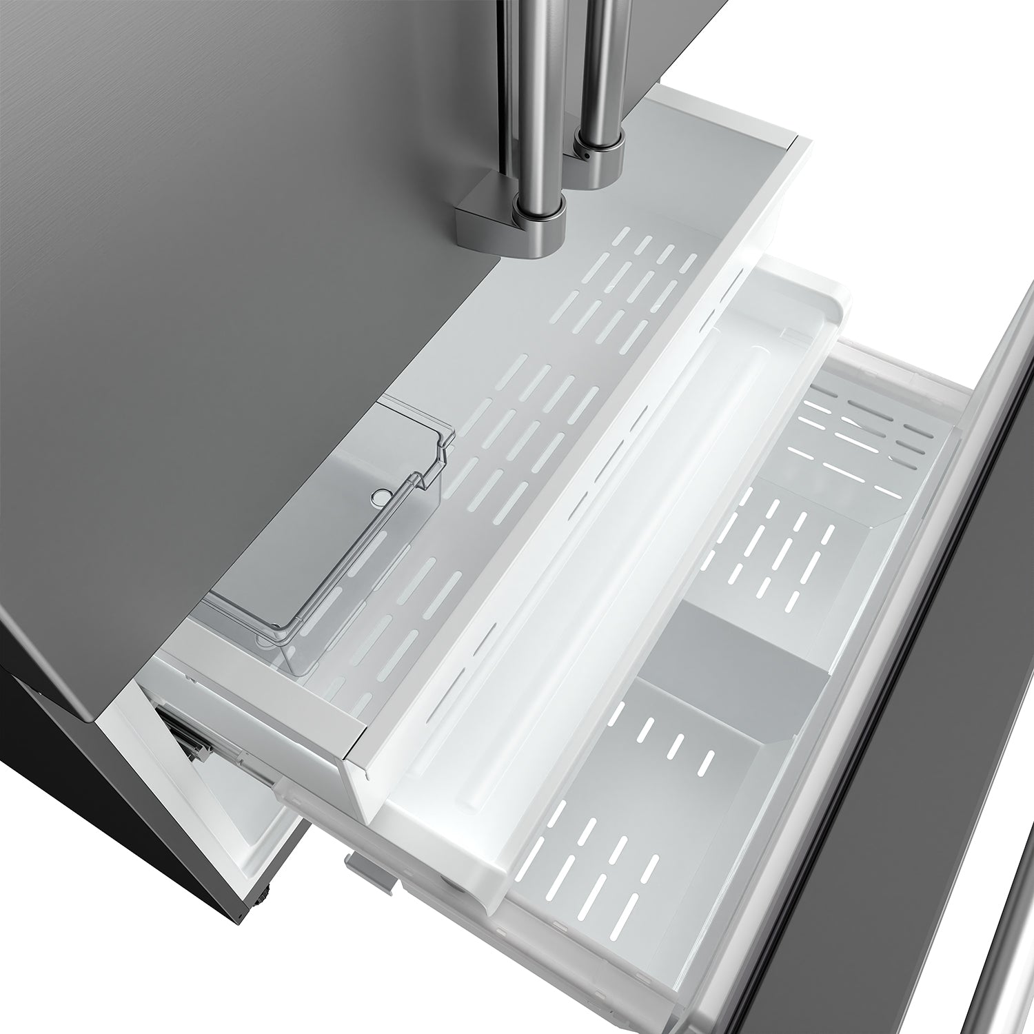 36 Inch Counter Depth Freestanding French Door Refrigerator with Internal Water and Ice