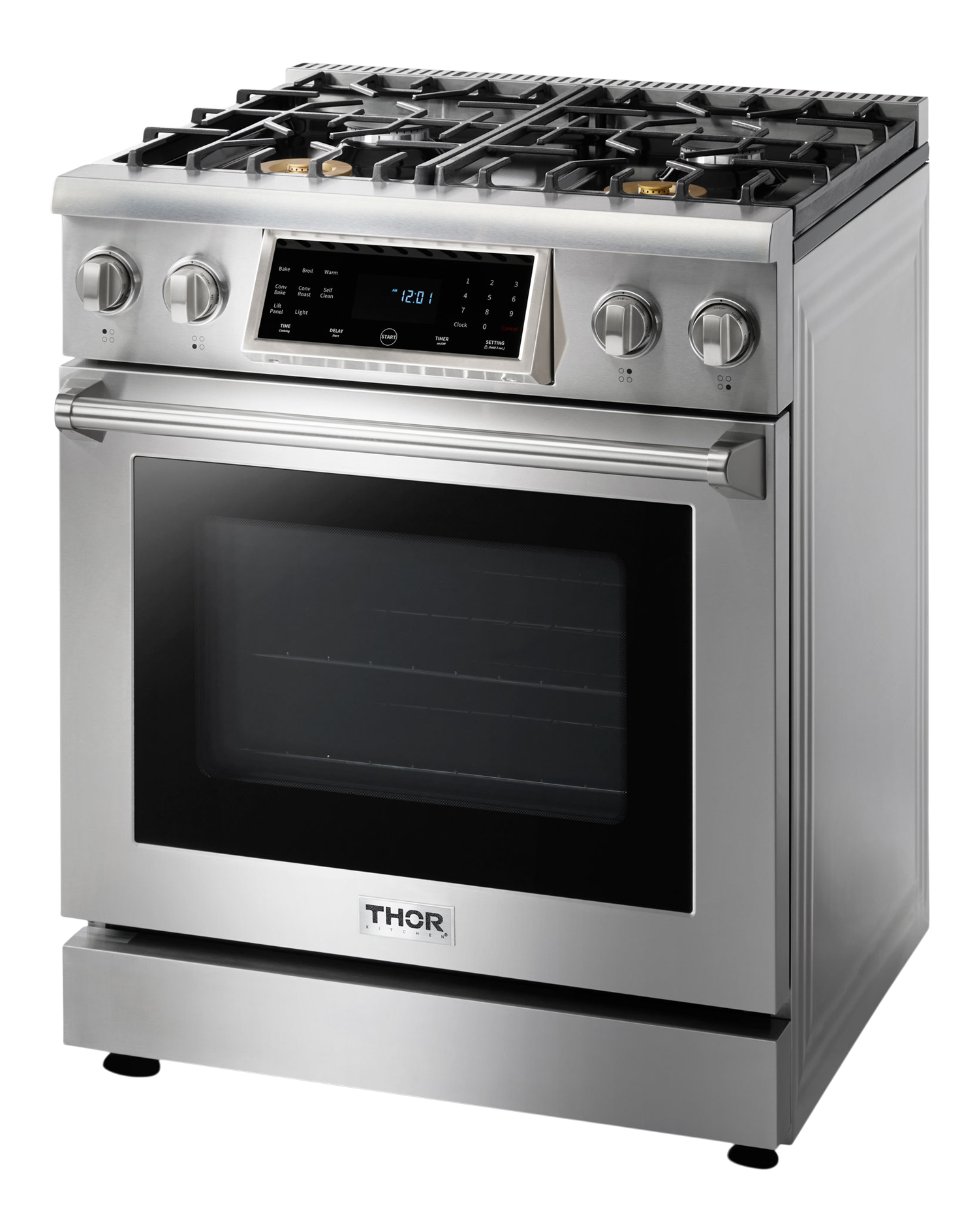 Thor Kitchen 30-Inch Tilt Panel Professional Gas Range - Model TRG3001-R (Renewed)