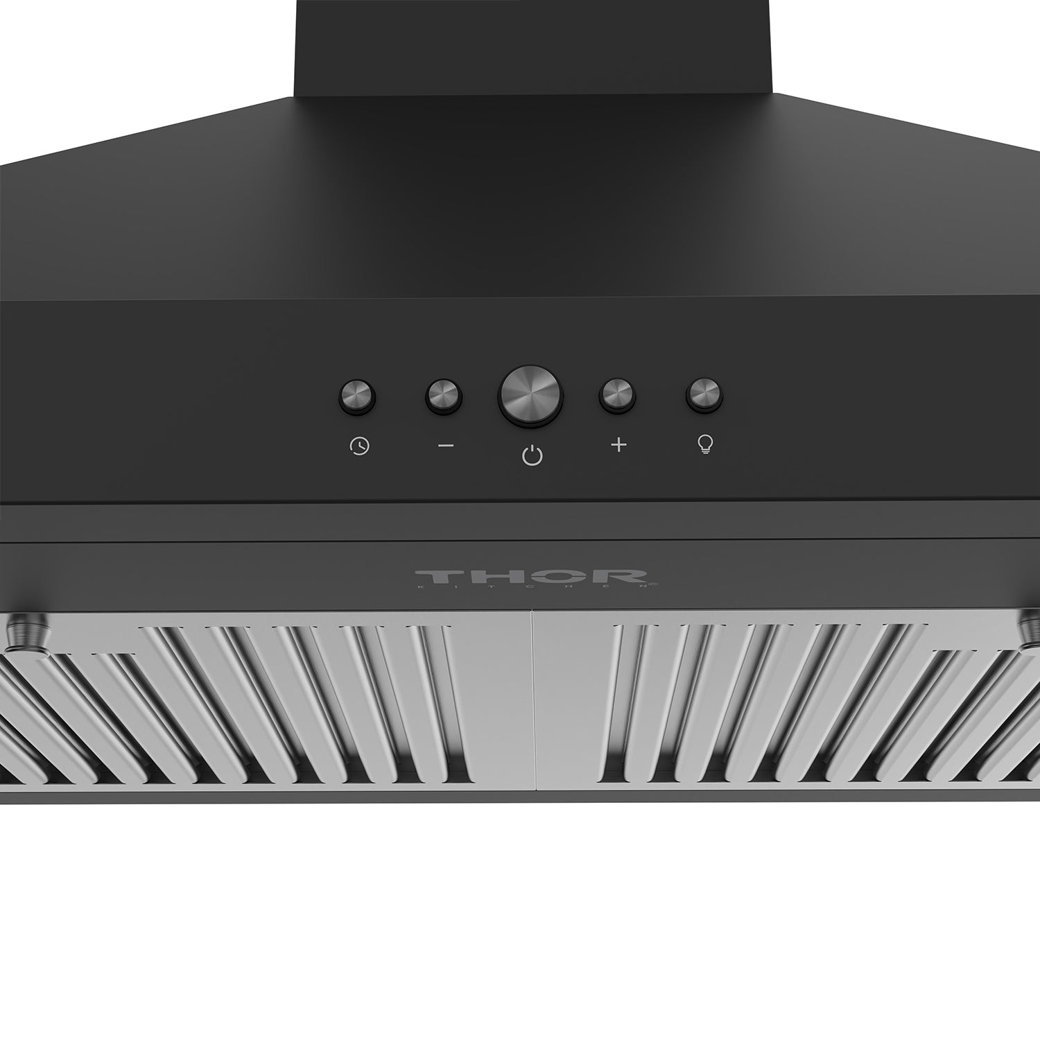 30 Inch Wall Mounted Chimney Range Hood with 350CFM in Black