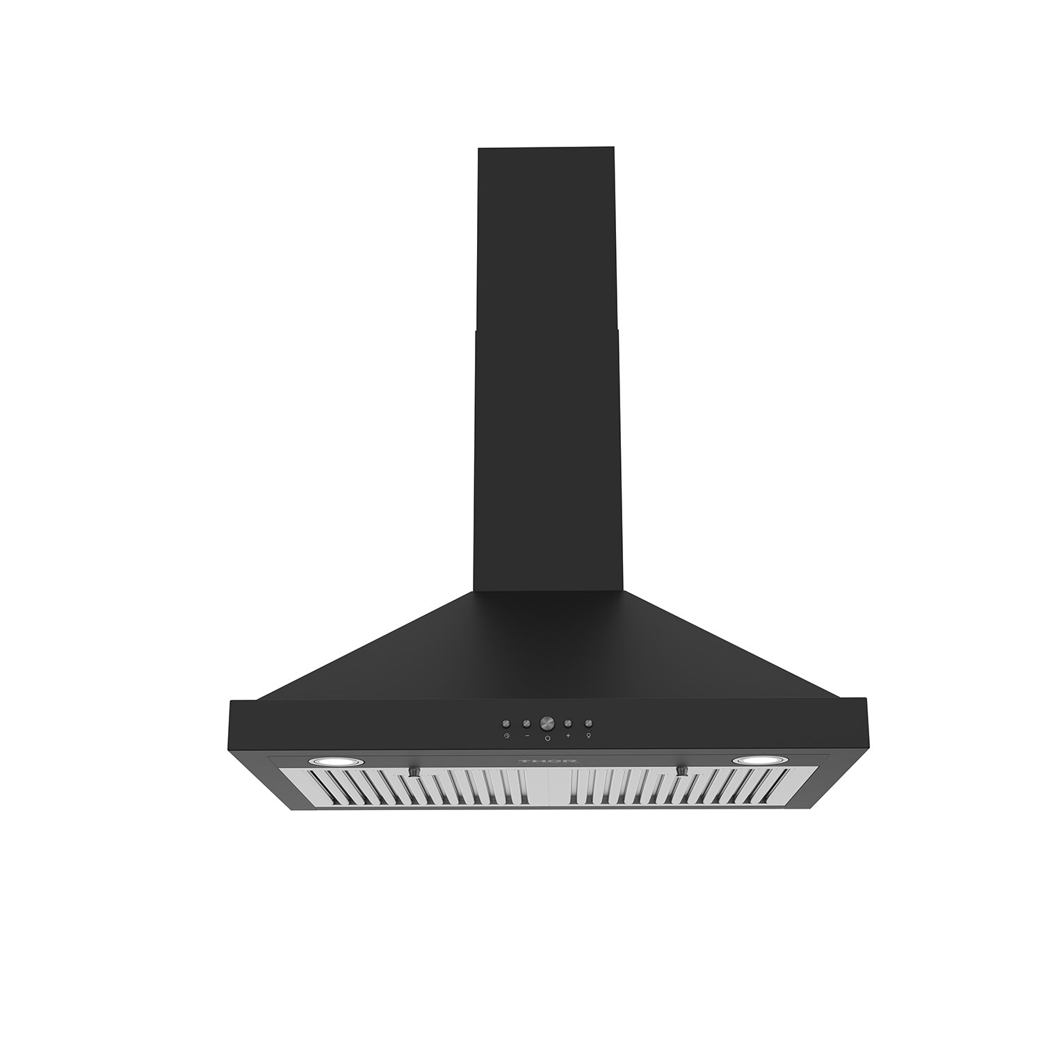 30 Inch Wall Mounted Chimney Range Hood with 350CFM in Black