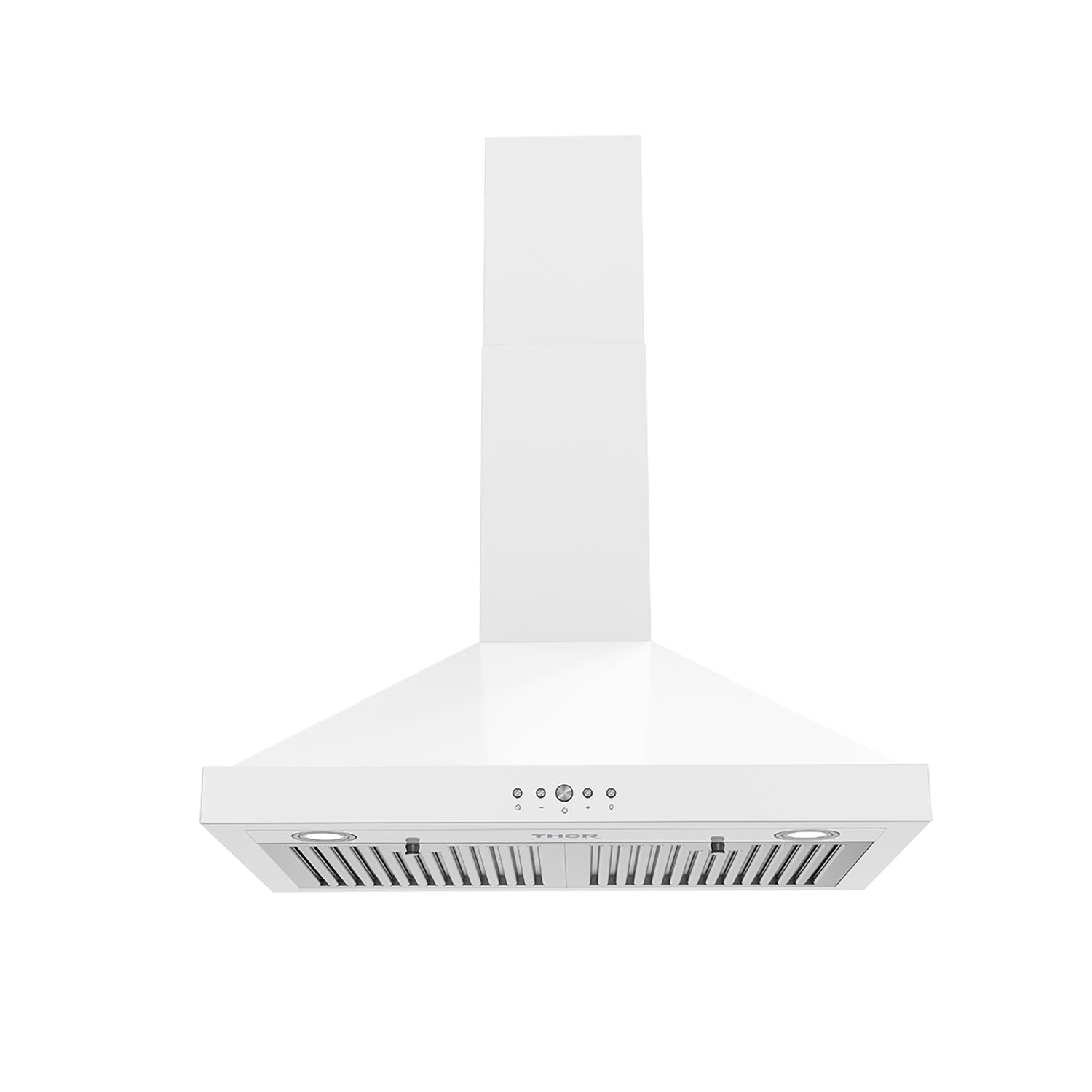 30 Inch Wall Mounted Chimney Range Hood with 350CFM in White