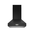 30" Professional Wall Mount Pyramid Range Hood in Black