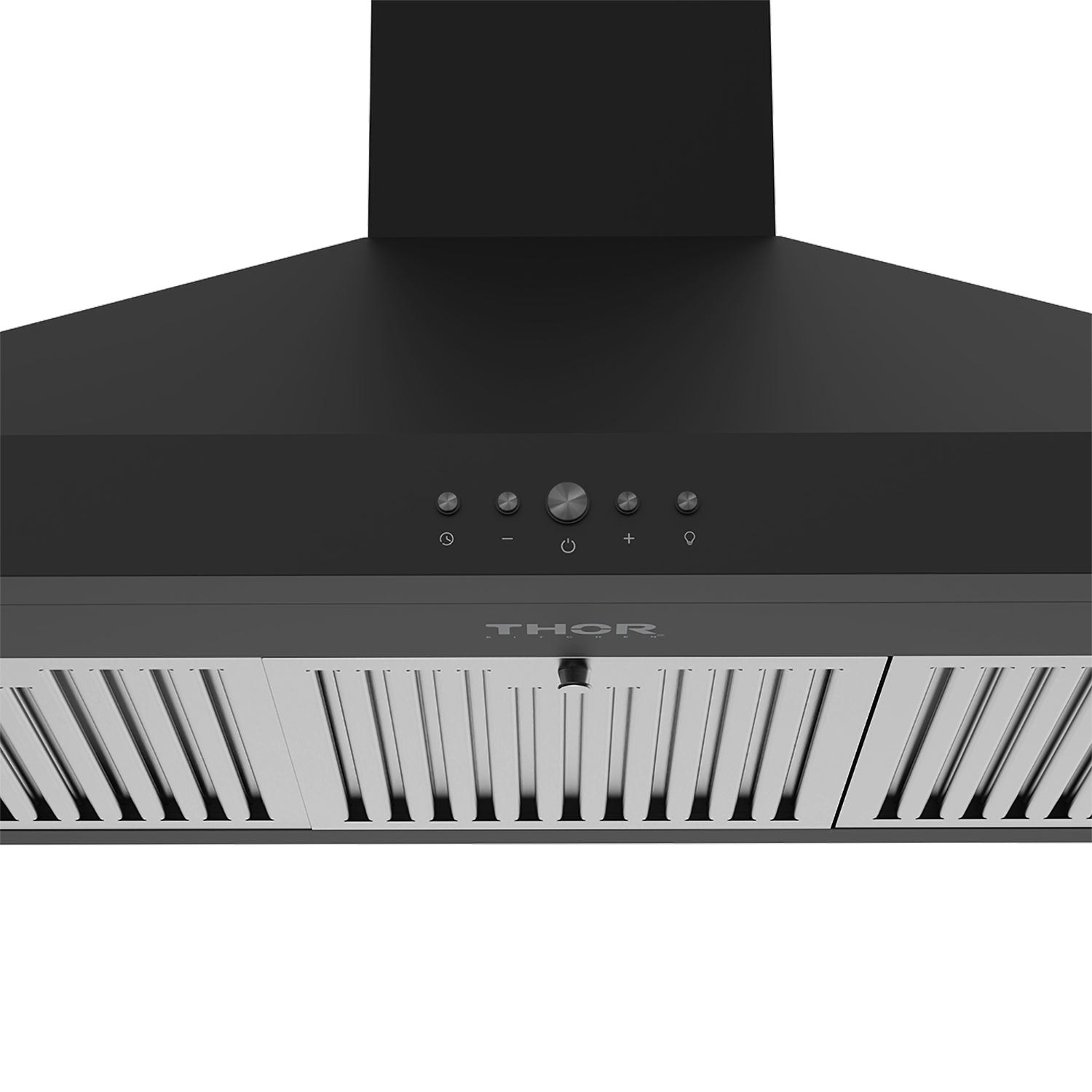36 Inch Wall Mounted Chimney Range Hood With 350 CFM in Black
