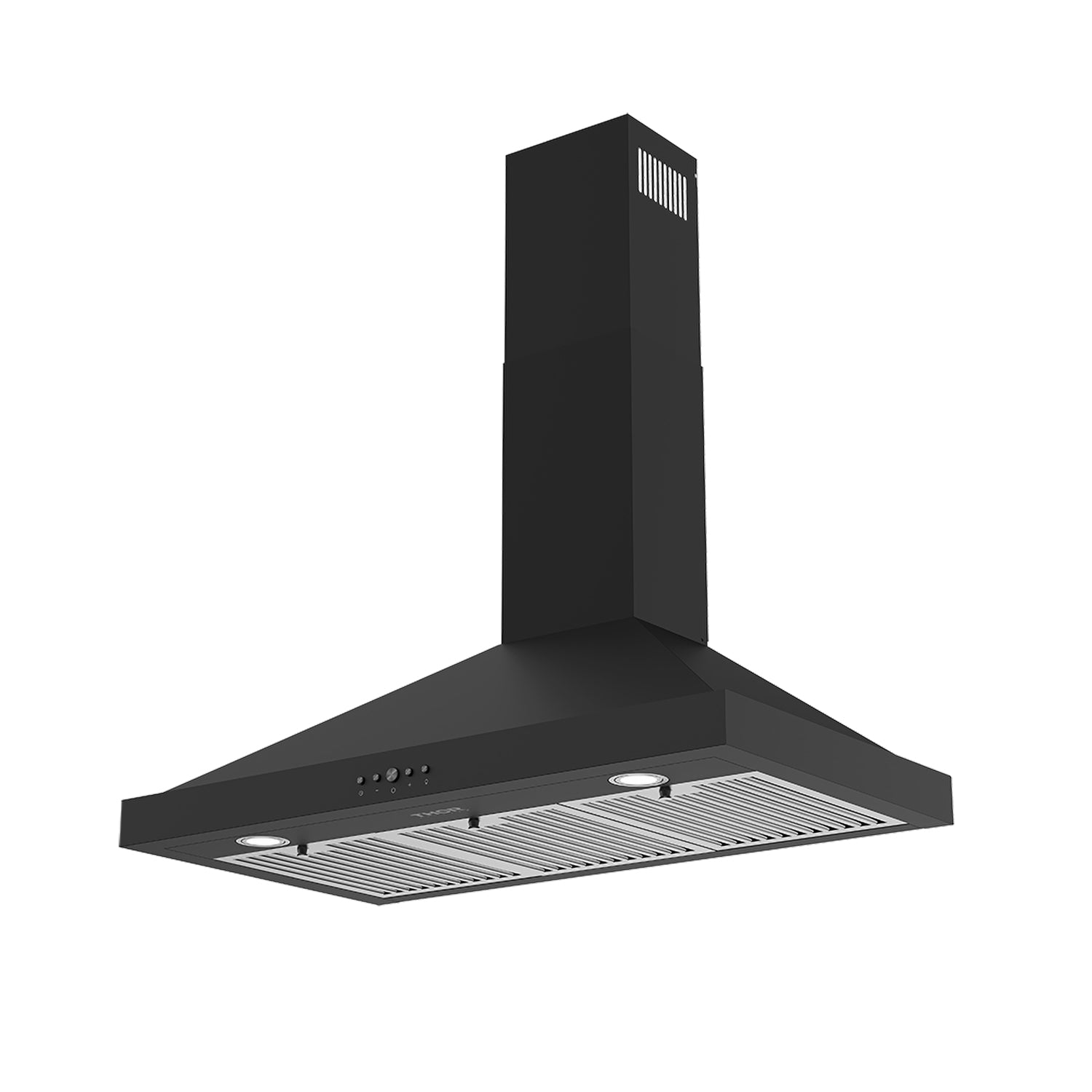 36 Inch Wall Mounted Chimney Range Hood With 350 CFM in Black