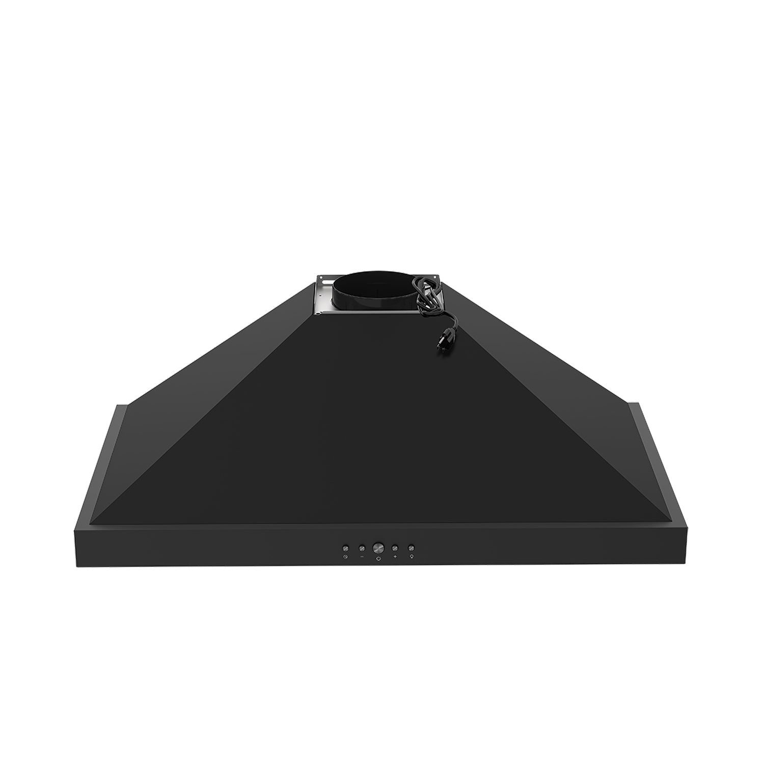36 Inch Wall Mounted Chimney Range Hood With 350 CFM in Black