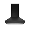 36 Professional Wall Mount Pyramid Range Hood in Black