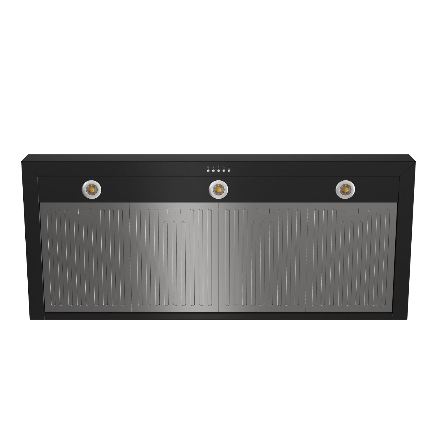 48" Professional Wall Mount Pyramid Range Hood in Black