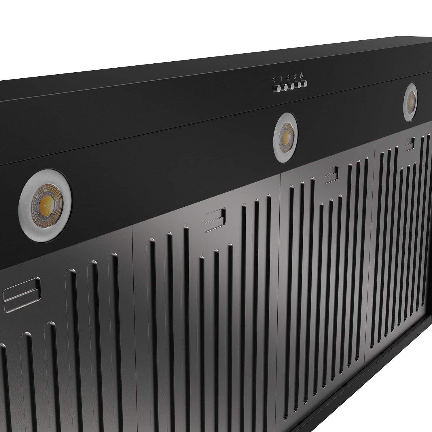 48" Professional Wall Mount Pyramid Range Hood in Black